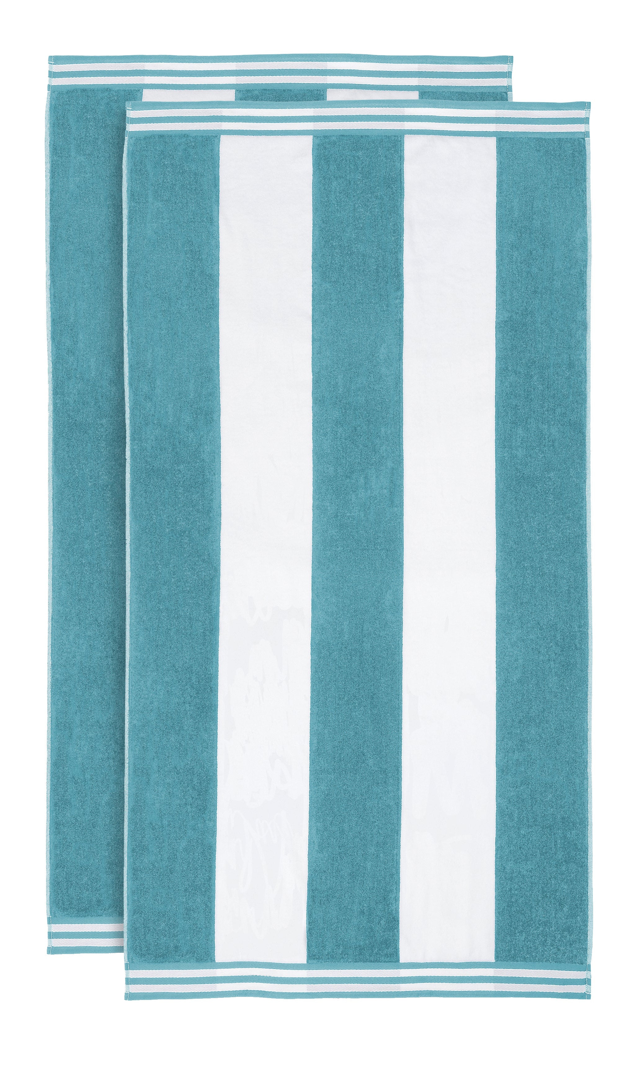 Premium Cabana Stripe Oversized Cotton Beach Towel Set of 2, 4, or 6 - Soft, Absorbent & Quick-Drying for Pool, Beach, Vacation & Spa Use