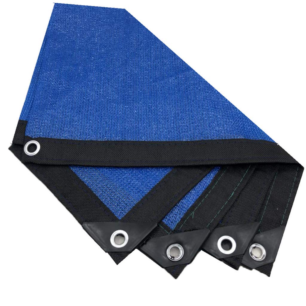 JLDN 95% UV Blocking Blue Shade Cloth - Premium Heavy Duty Mesh Sunshade Fabric for Greenhouse, Garden & Patio (12x12ft/4x4m) - Ideal for Plant Protection, Outdoor Cooling and Sunlight Control