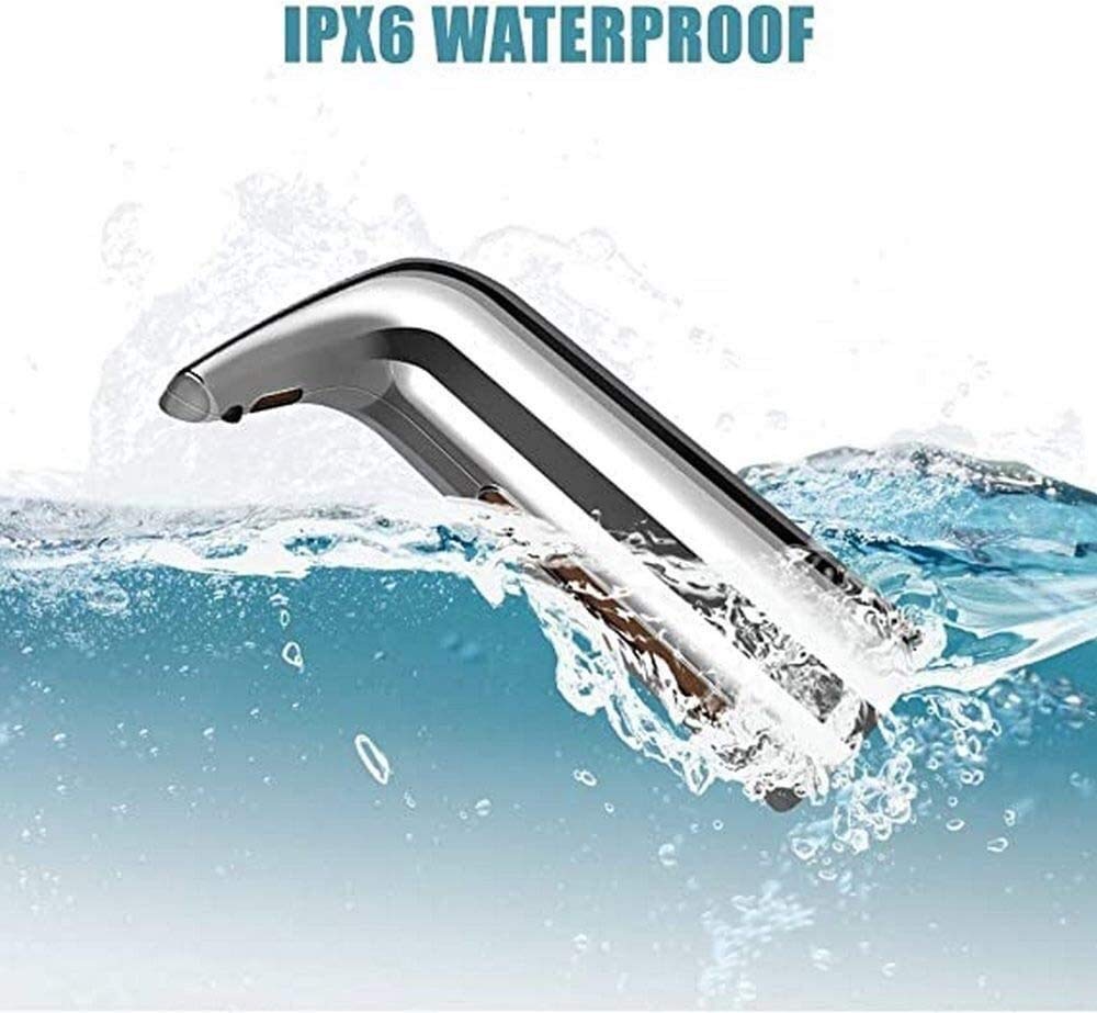 Automatic Touch-Free Sensor Soap Dispenser - Hands-Free Liquid Soap Pump for Kitchen & Bathroom, Smart Sanitizer Dispenser with Silver Finish - Ideal for Home, Office, and Public Restrooms