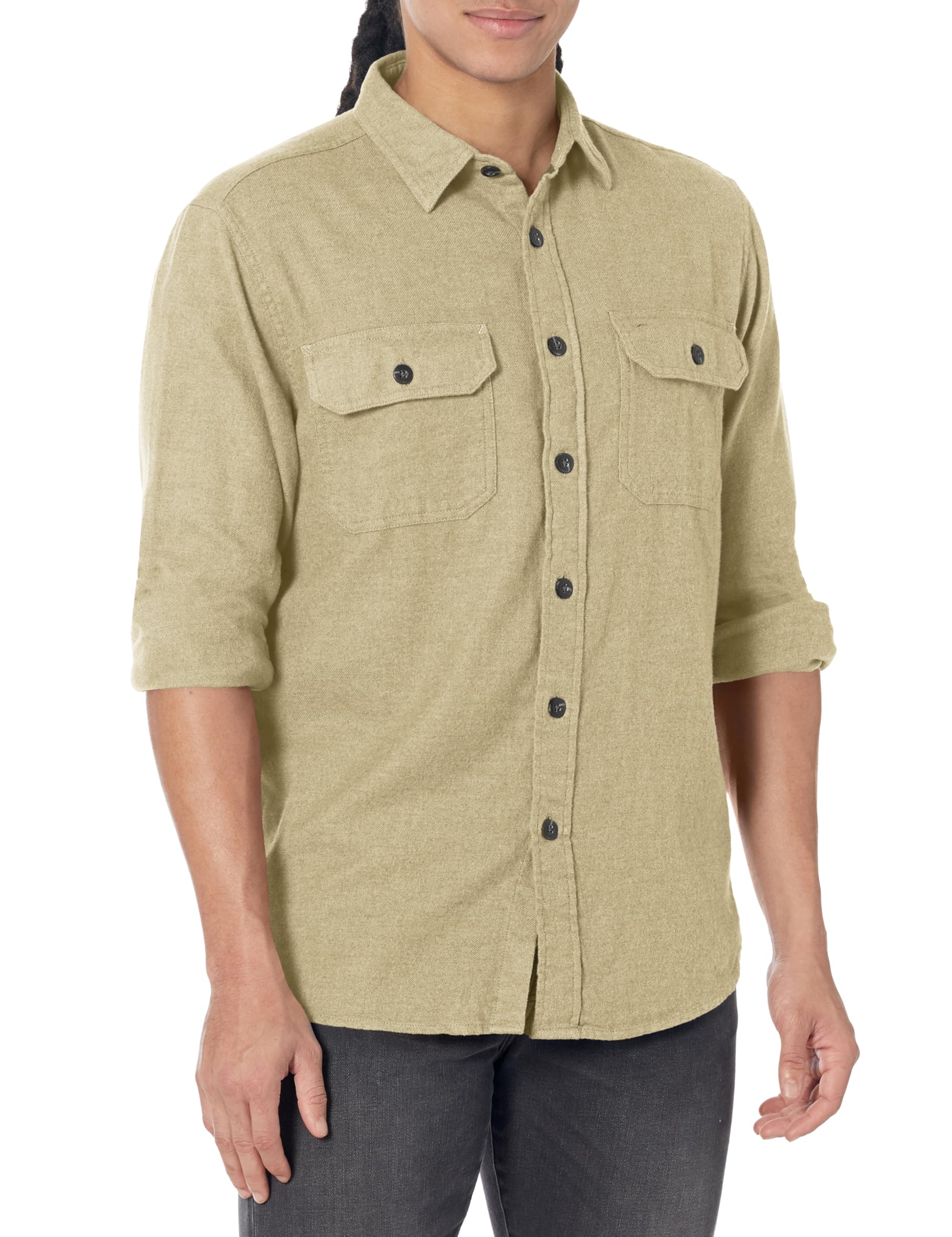 PENDLETON Men's Burnside Long Sleeve Flannel Shirt - Soft Plaid Button-Up for Outdoor Camping, Hiking & Casual Winter Wear