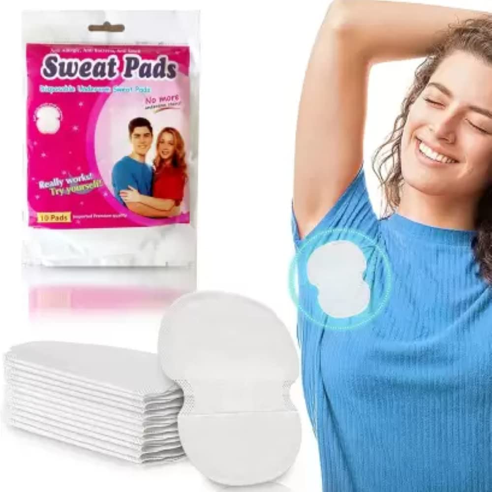 Feelhigh Disposable Underarm Sweat Pads - 100% Cotton, Odor Control & Invisible Protection for Shirts - Perfect for Workouts, Business Meetings & Hot Weather