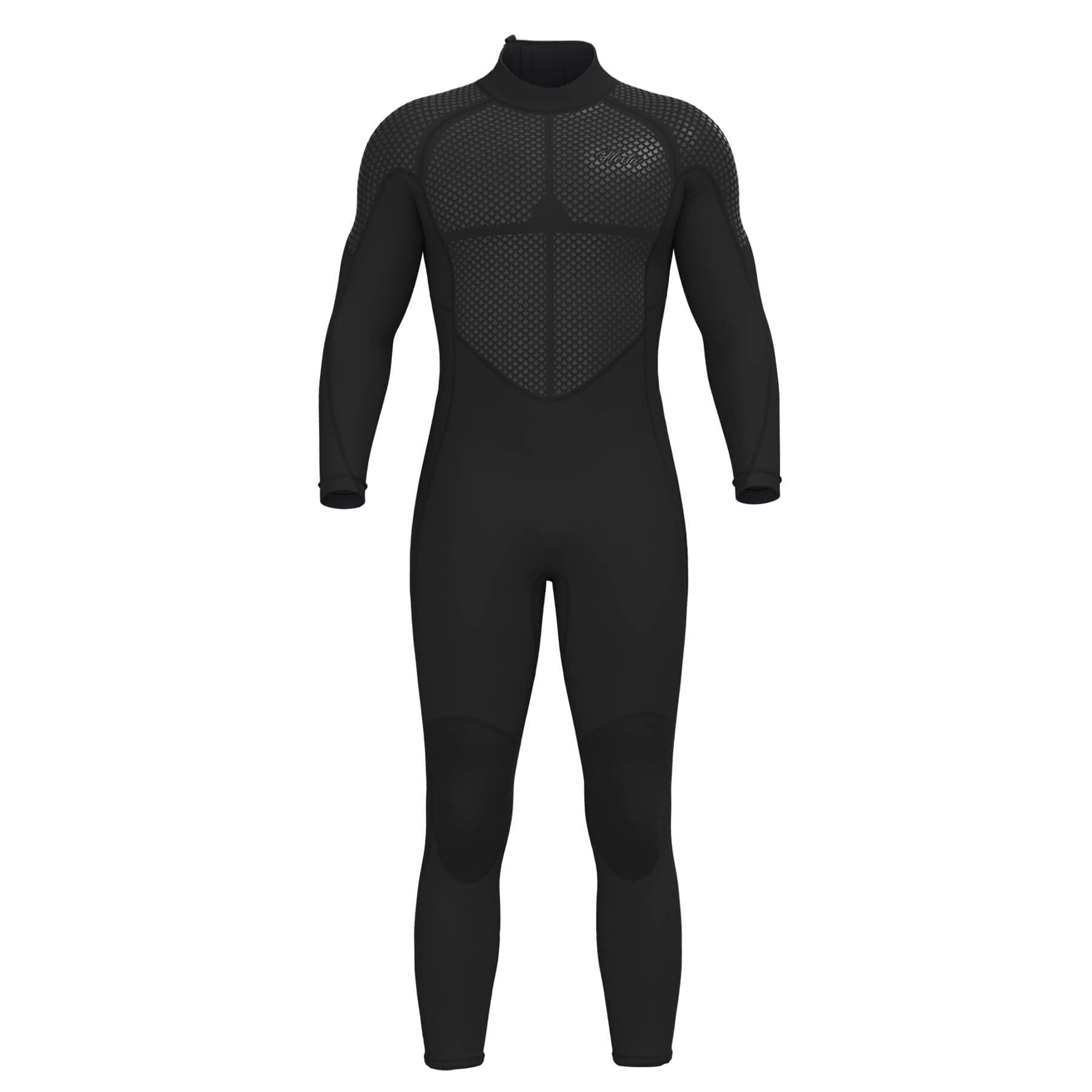 Hevto 3/2mm Neoprene Wetsuit for Men - Full Body Cold Water Diving, Surfing & Swimming Suit - Thermal Protection for Water Sports - Ideal for Scuba Diving, Snorkeling, Kayaking & Winter Surfing