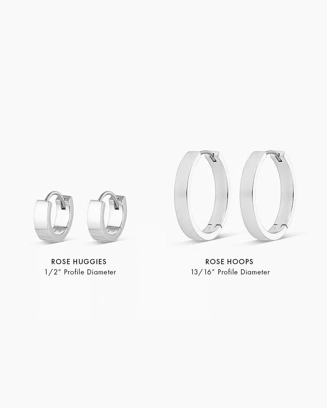 Rose Gold Hoop Earrings for Women - Elegant Dainty Rose Gold Hoops for Everyday Wear, Date Night & Special Occasions