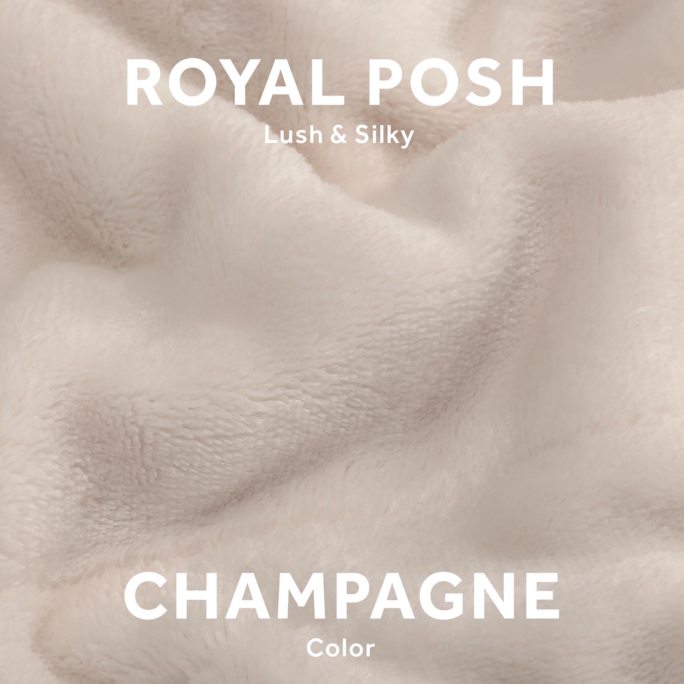 Sunbeam Royal Posh Champagne Heated Blanket King Size - Electric Warming Blanket with Auto Shut-Off, Ultra Soft Fleece for Winter, Perfect for Bed, Couch & Office Use