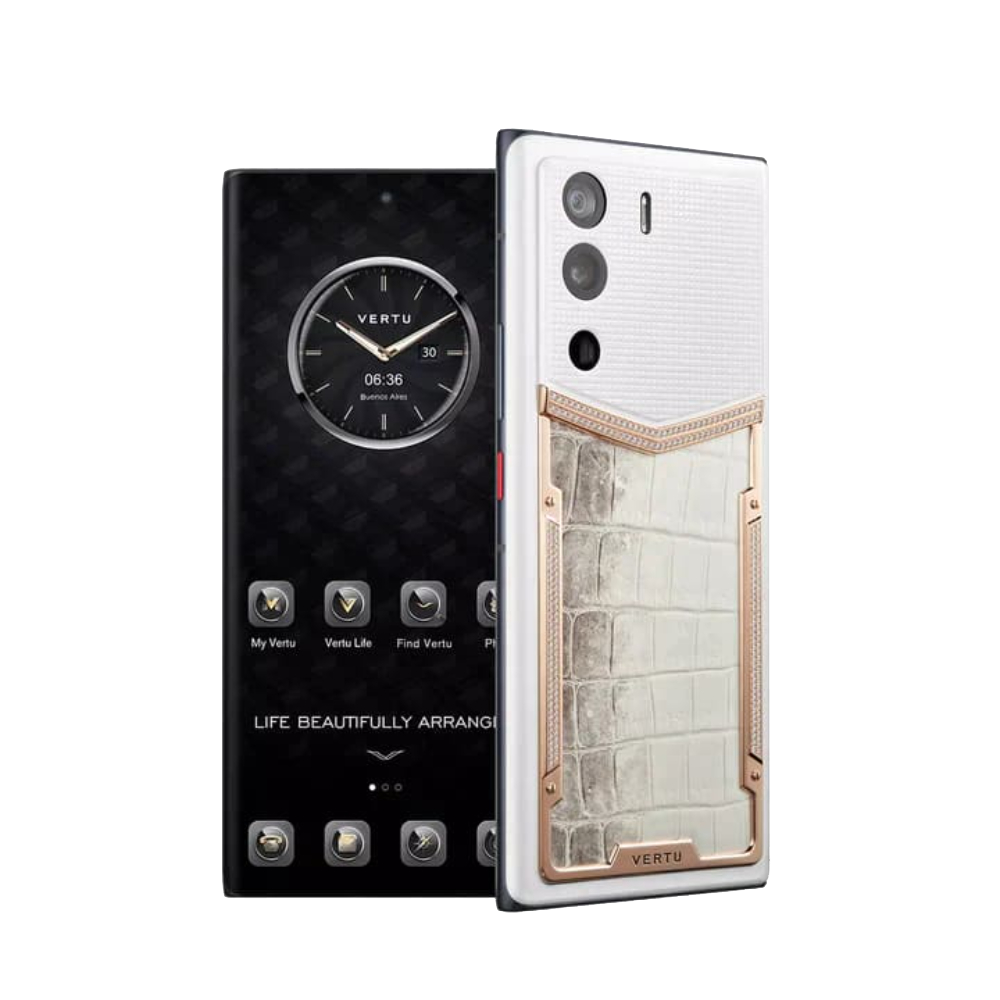 METAVERTU Himalaya Luxury 5G Smartphone - 18K Gold & Diamond Edition with Genuine Alligator Skin - Web3 & Crypto Ready - Perfect for Business Executives & High-End Tech Enthusiasts