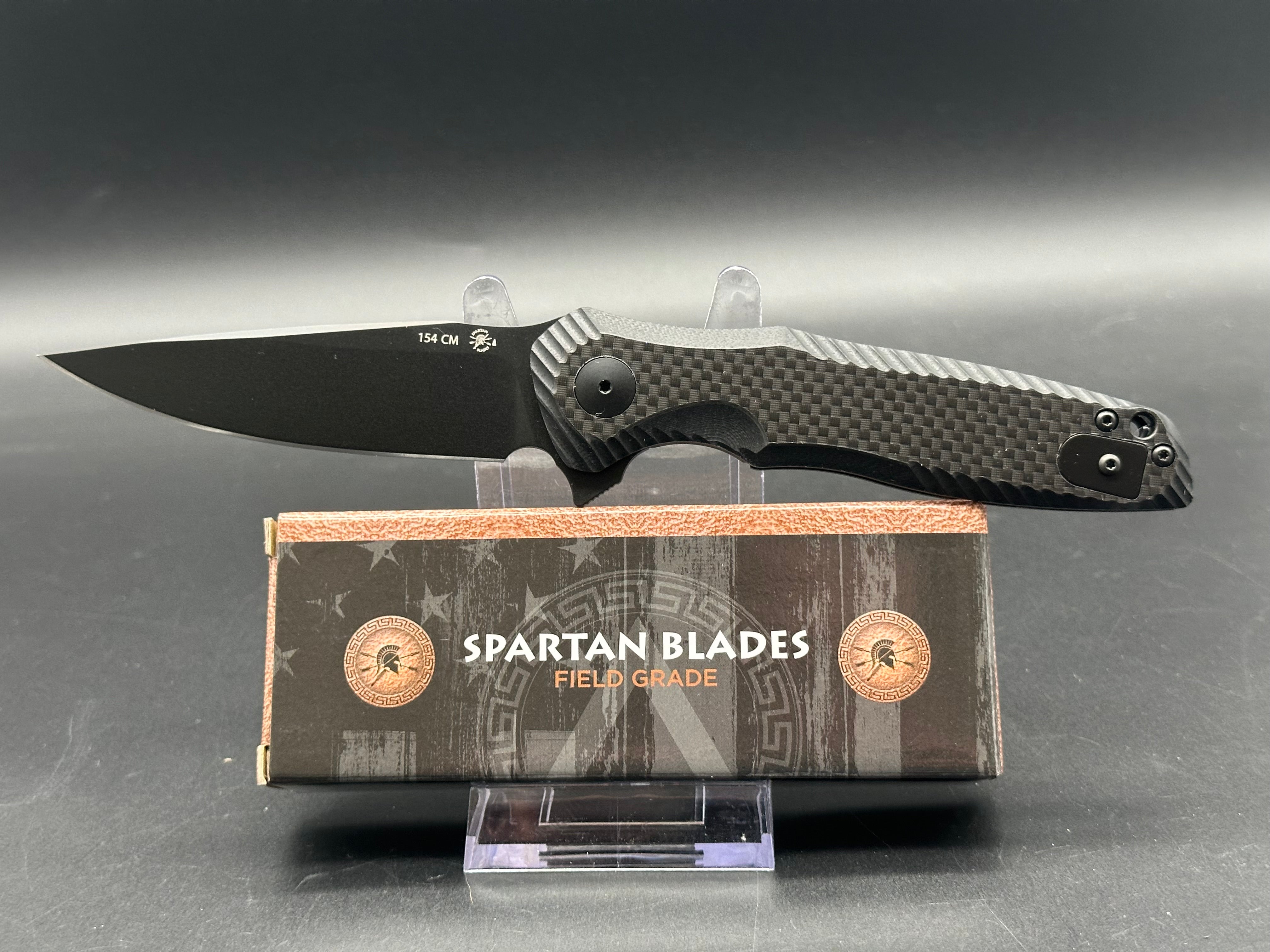 Spartan Blades Poros Liner Lock Folding Knife - Black Tactical EDC Pocket Knife for Outdoor Camping, Hiking & Survival