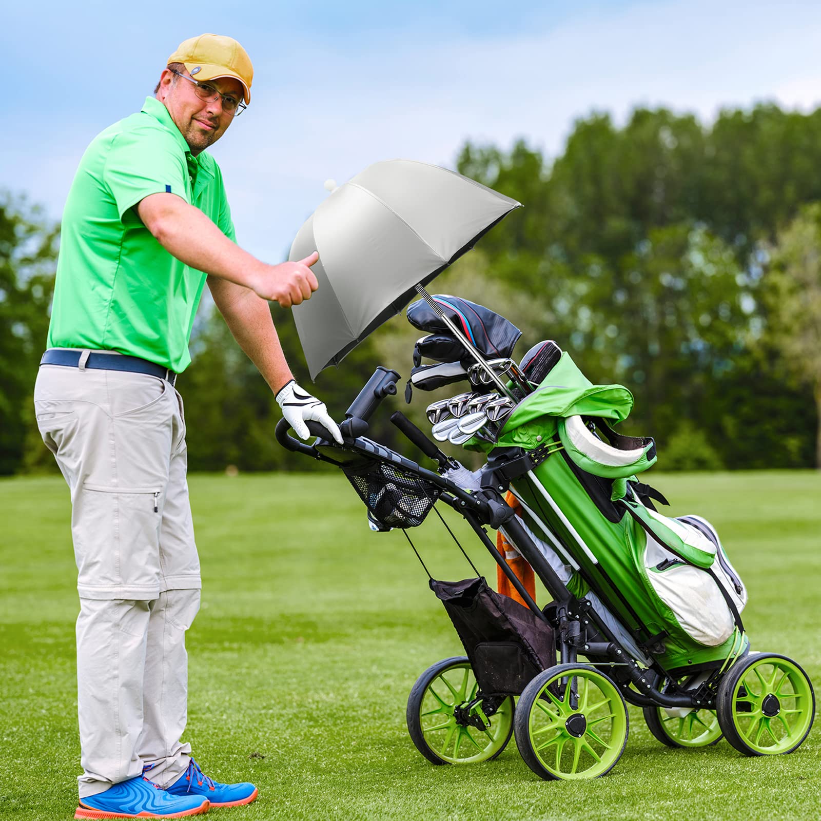 G4Free Golf Umbrella with Flex Technology - Waterproof Windproof Golf Bag Umbrella for Club Protection - Perfect for Golf Courses, Driving Ranges & Outdoor Sports