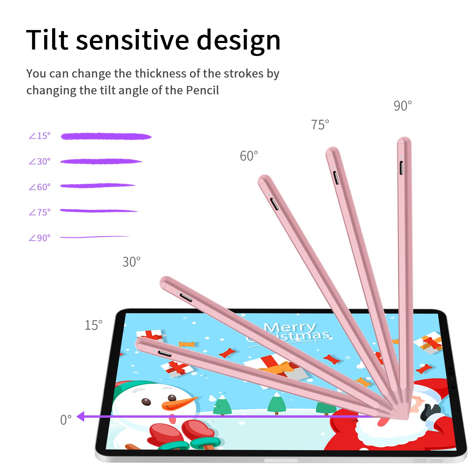 Apple Pencil Alternative Stylus for iPad Pro 12.9 & 11 (2022-2023), iPad Air 5/4/3, iPad 10/9/8/7/6, iPad Mini 6/5 - Precision Drawing & Note Taking for Artists, Students & Professionals