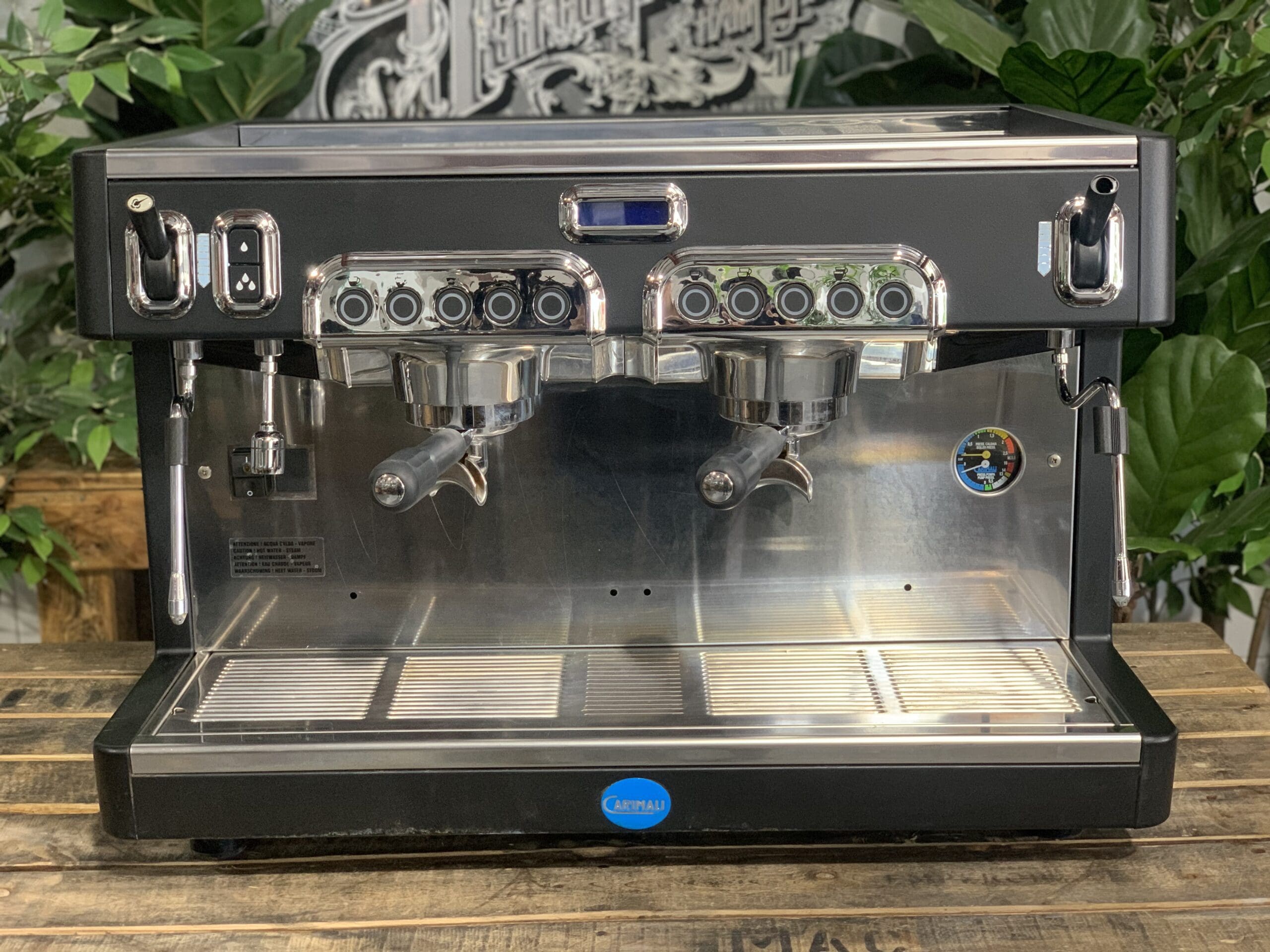 Carimali Cento 2 Group Black High Cup Commercial Espresso Coffee Machine for Cafes, Restaurants & Offices - Professional Barista-Grade Coffee Maker