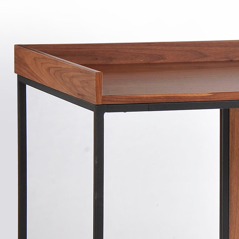 Leo Retro Desk 160cm Walnut - Vintage Style Writing Desk for Home Office, Study & Workspace - Solid Wood Computer Desk with Spacious Surface