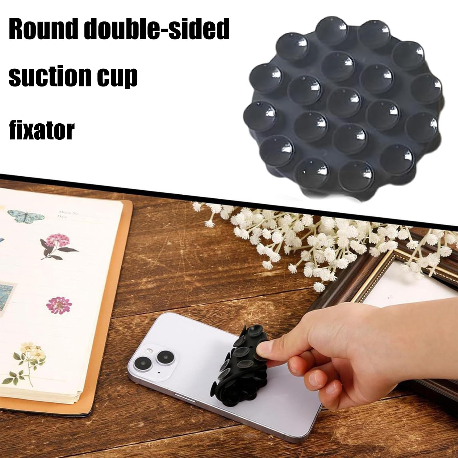 Anti-Slip Silicone Suction Phone Holder - Universal Smartphone Car Mount for Hands-Free Driving, Office & Home Use