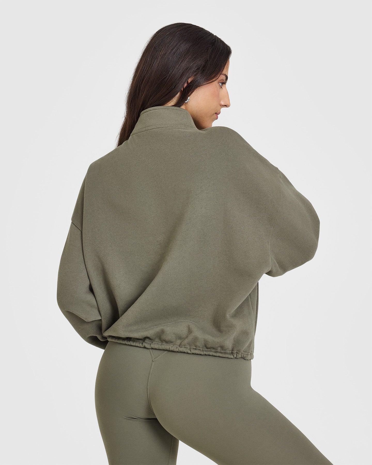 Mid Weight 1/4 Zip Sweatshirt for Men & Women | Alpine Green | Comfortable Pullover Fleece for Hiking, Camping & Outdoor Activities
