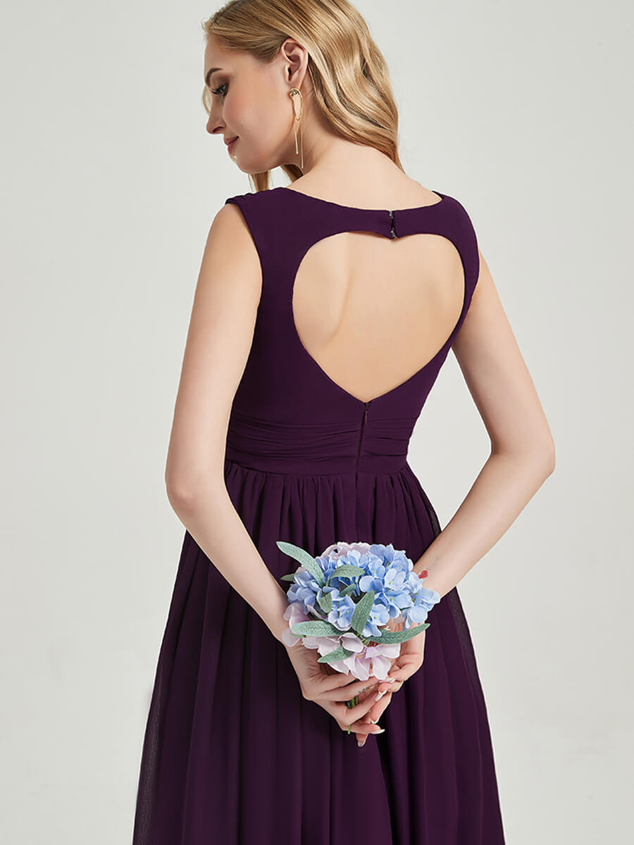 Desert Rose Sweetheart Backless Chiffon Floor Length Bridesmaid Dress - Elegant Formal Gown for Weddings, Prom & Special Occasions