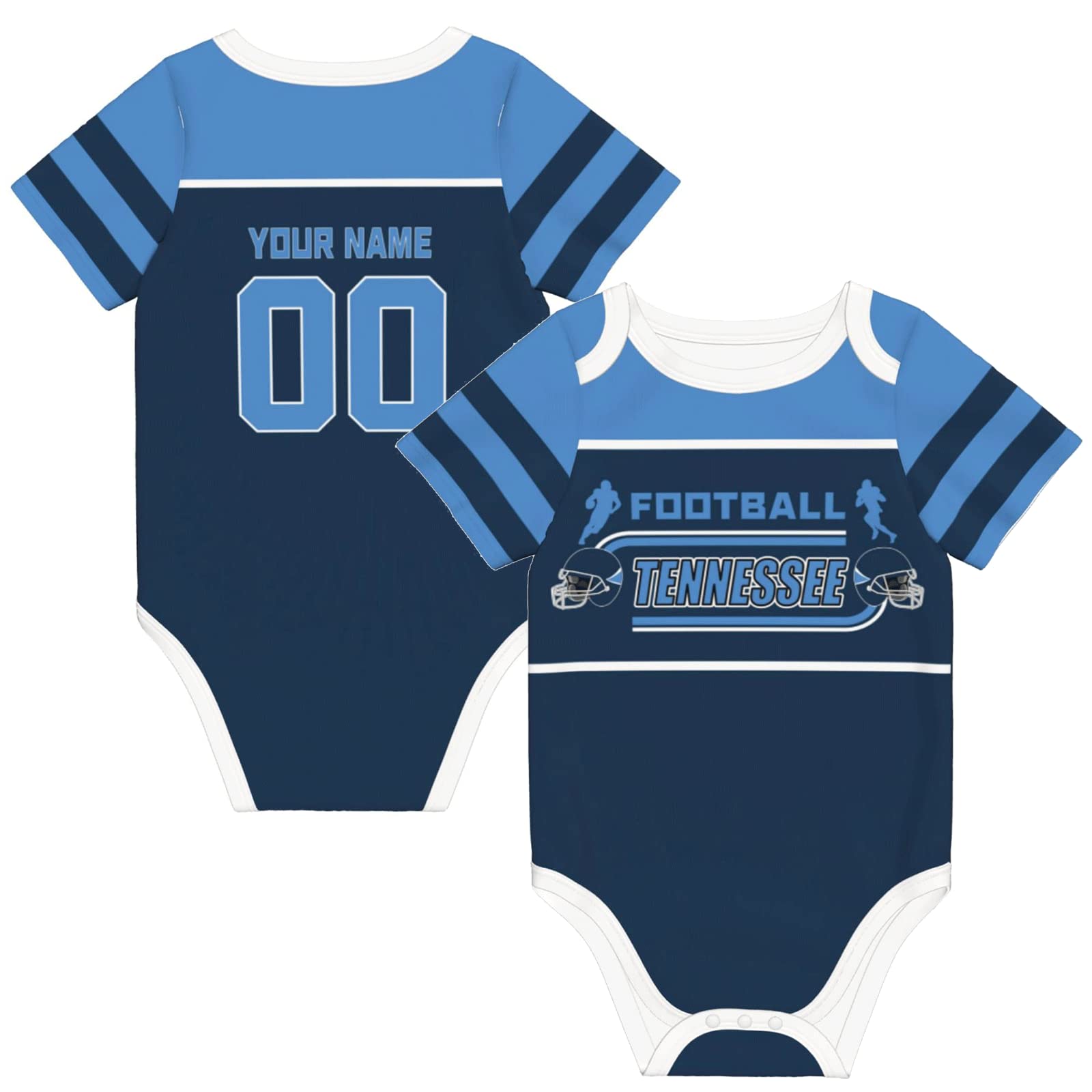 Custom Buffalo Baby Clothes - Personalized Baby Onesie & Romper with Name & Number - Unique Sports-Themed Gift Set for Newborns, Baby Showers & Sports Fans