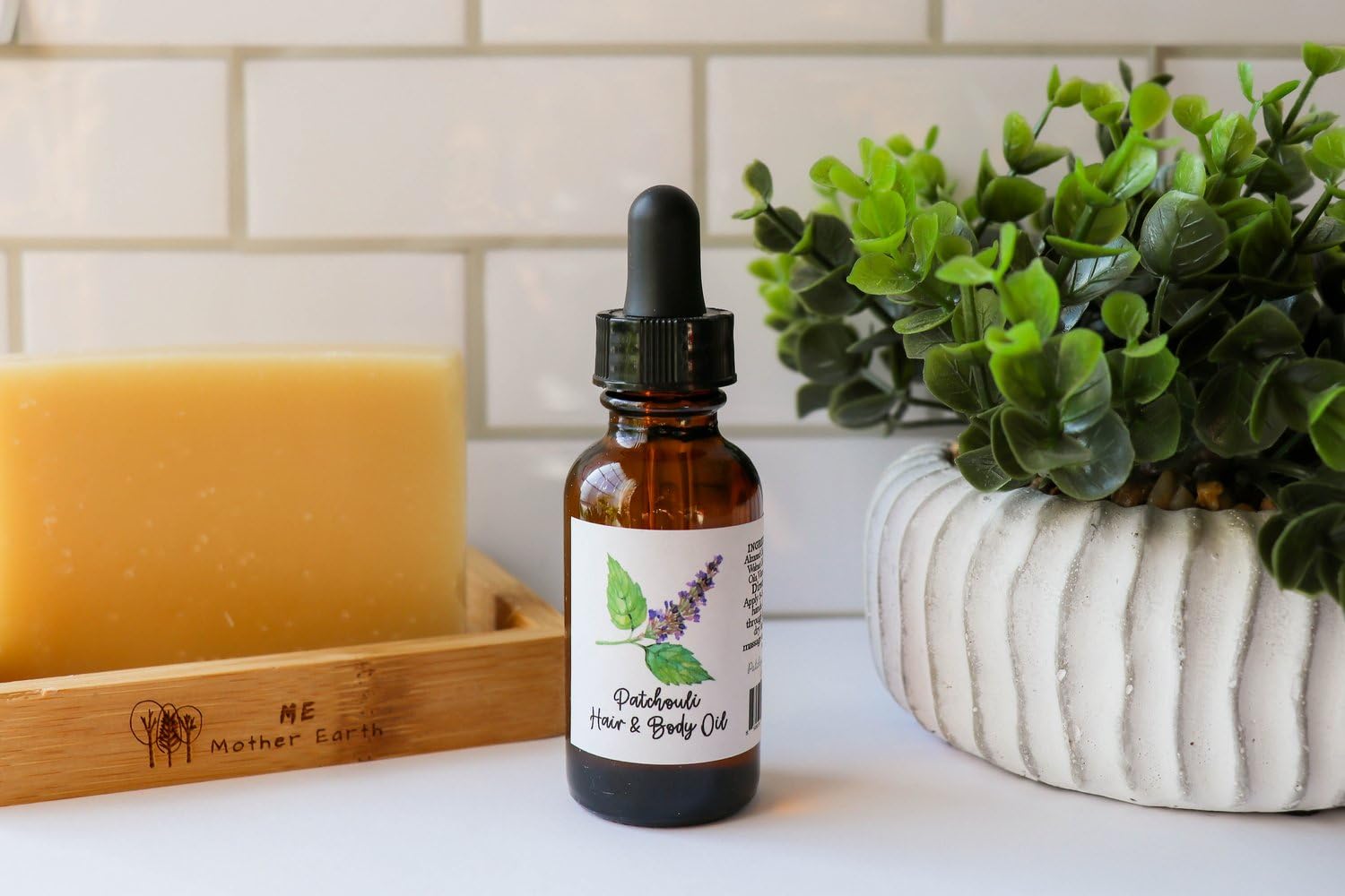 Organic Patchouli Hair & Body Oil for Dry Skin & Frizzy Hair - Natural Moisturizer & Nourishing Treatment for Massage, Aromatherapy & Daily Hydration