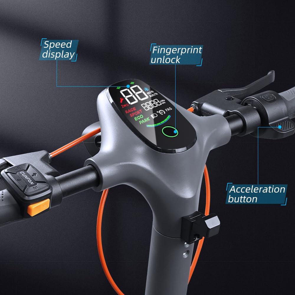 1200W Electric Scooter for Adults - 50 Mile Long Range, 31 MPH Top Speed, 10.5