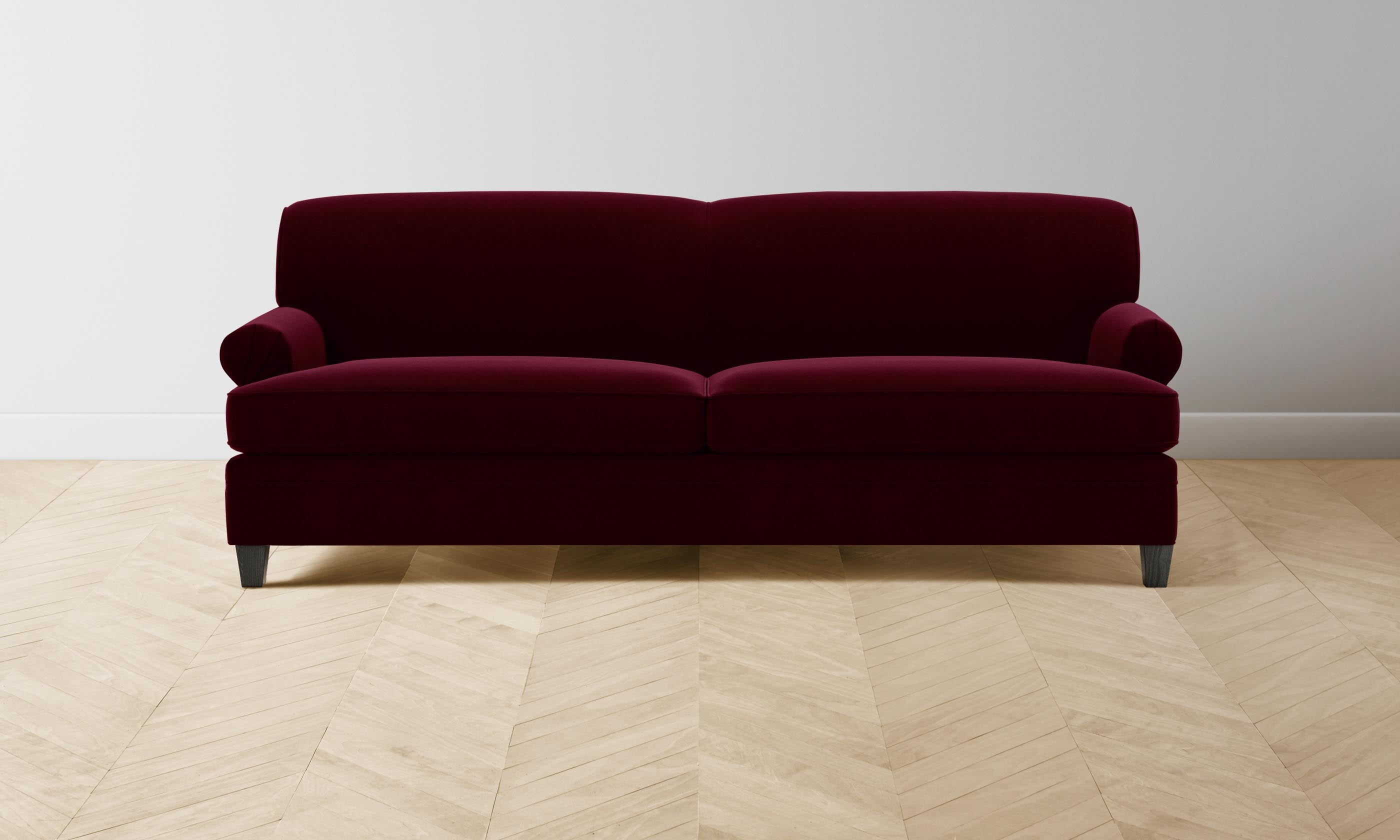 Luxury Carmine Sofa with Mohair Upholstery in Crimson Red - Perfect for Living Room, Lounge & Modern Home Decor