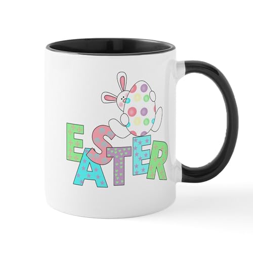 White/Black Inside - Bunny With Easter Egg Mug