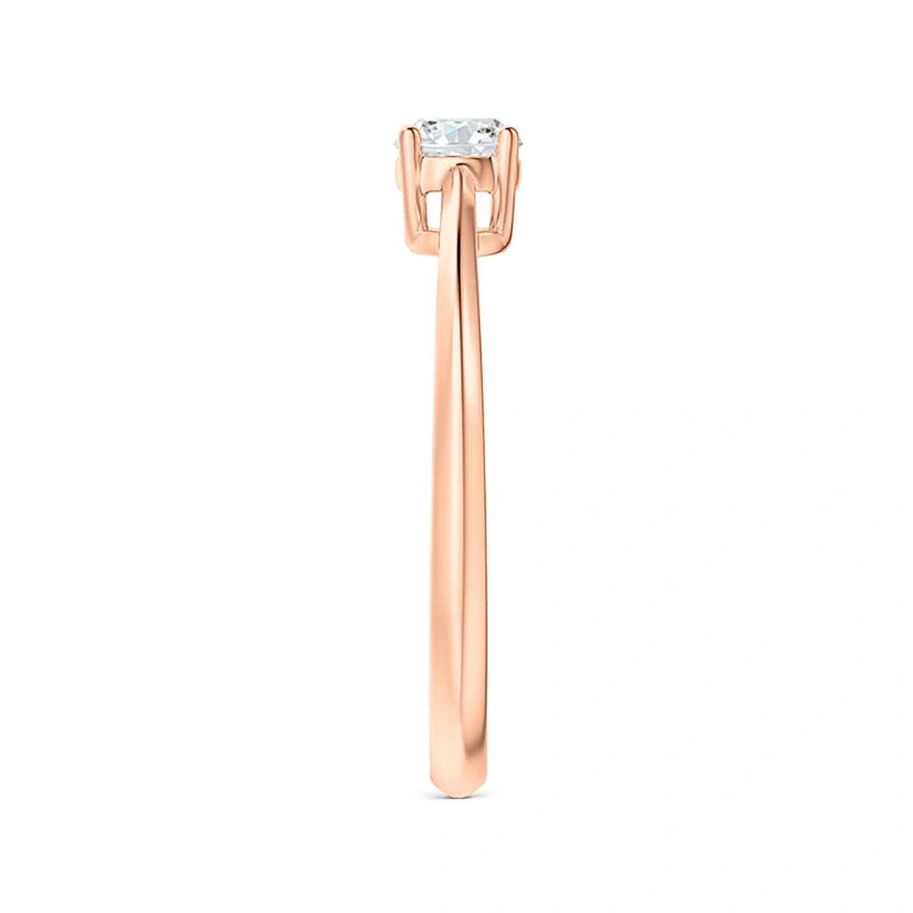 Lab Grown Diamond Solitaire Promise Ring - Classic Round Cut with Knife Edge Band for Engagement, Wedding & Anniversary Gifts