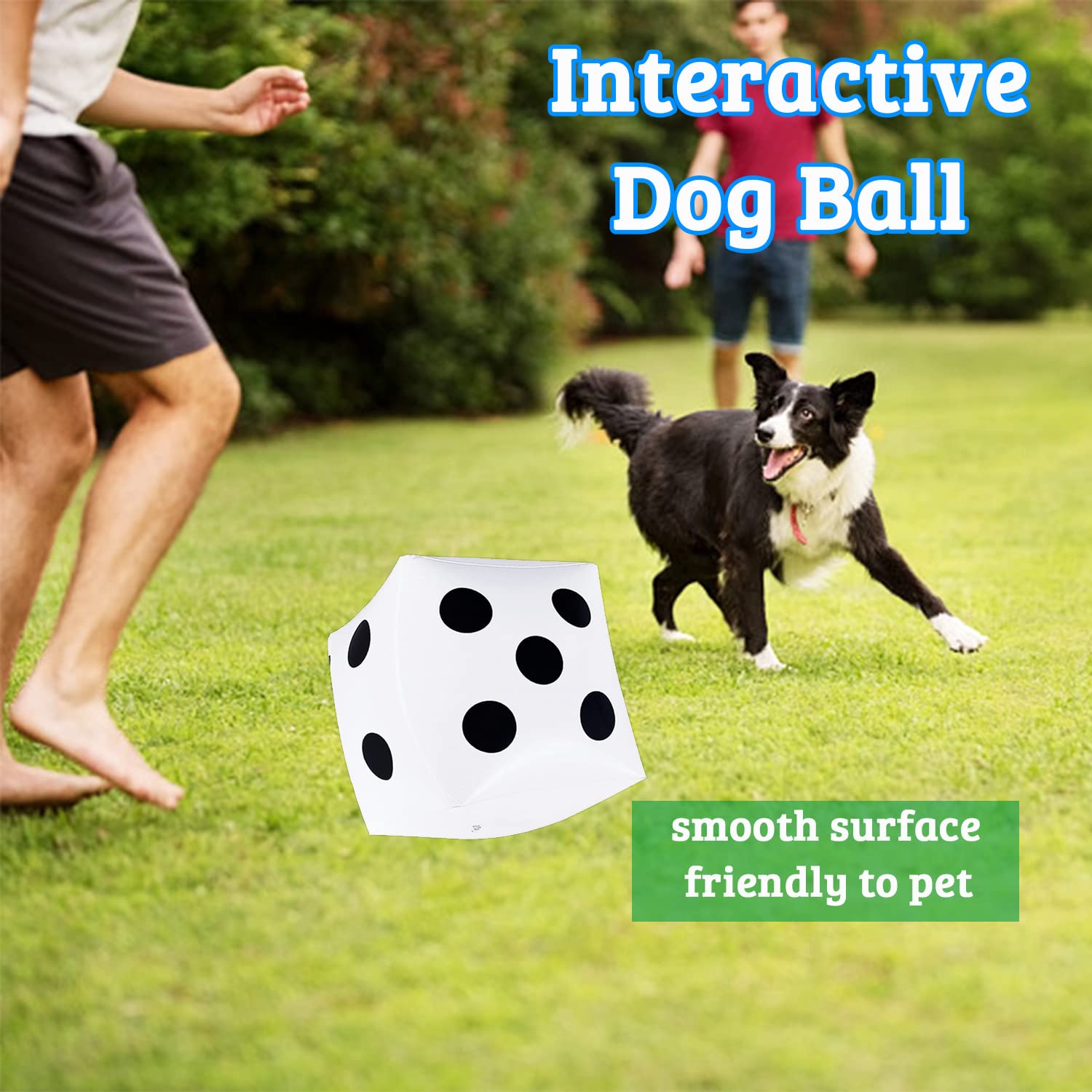 3 Pack 13 Inch Jumbo Inflatable Dice Set - Giant Fun Inflatable Dice for Indoor & Outdoor Games, Board Games, Pool Parties, Backyard Activities - Perfect for Family Game Night, Beach Parties and Yard Games