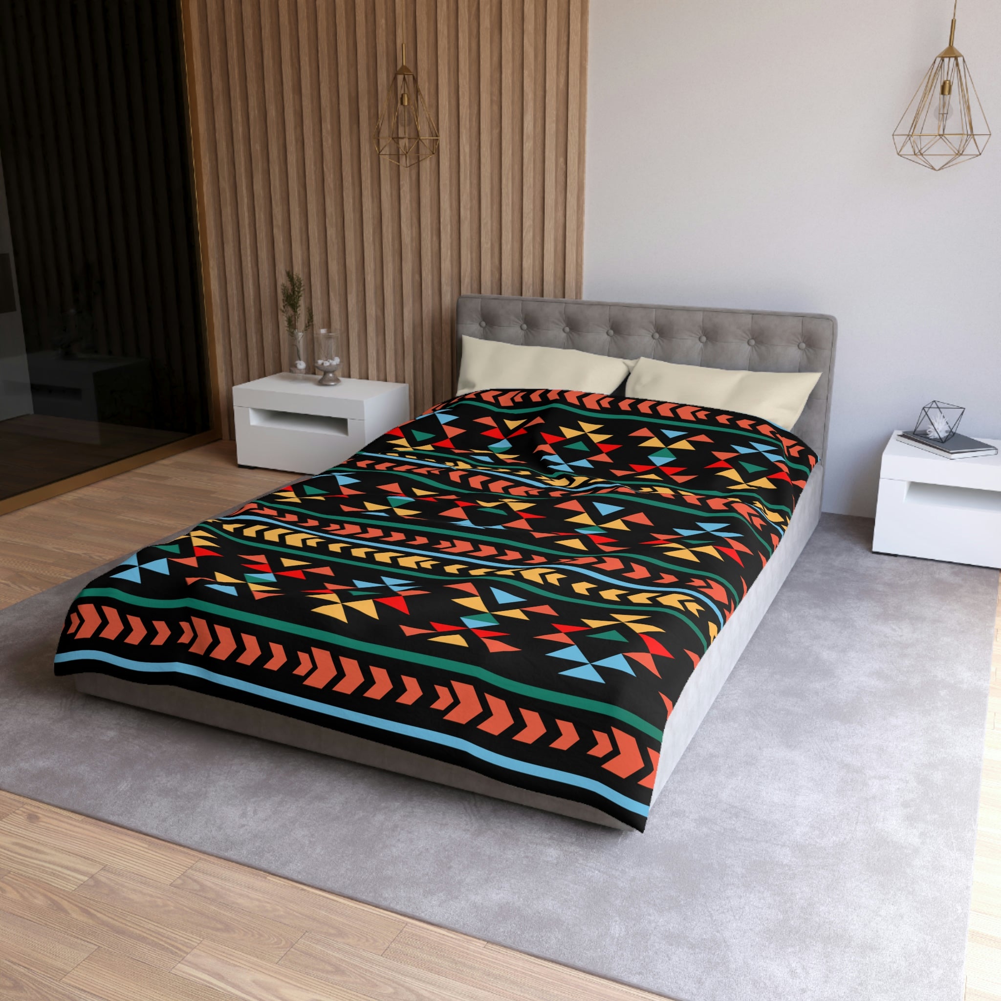 Southwestern Night Canyon Print Duvet Cover - Soft Microfiber Bedding Set in 3 Sizes (Twin/Queen/King) for Cozy Bedroom Decor & Southwestern Style Home