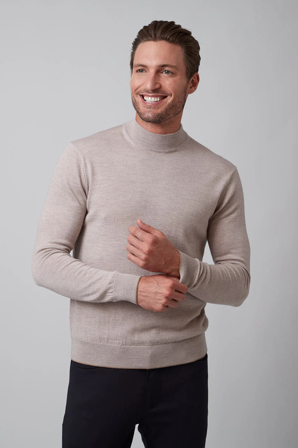 RAFFI SLD LS Mock Neck Sweater for Women - Soft Long Sleeve Knit Pullover - Perfect for Fall & Winter Layering, Office Wear & Casual Outfits