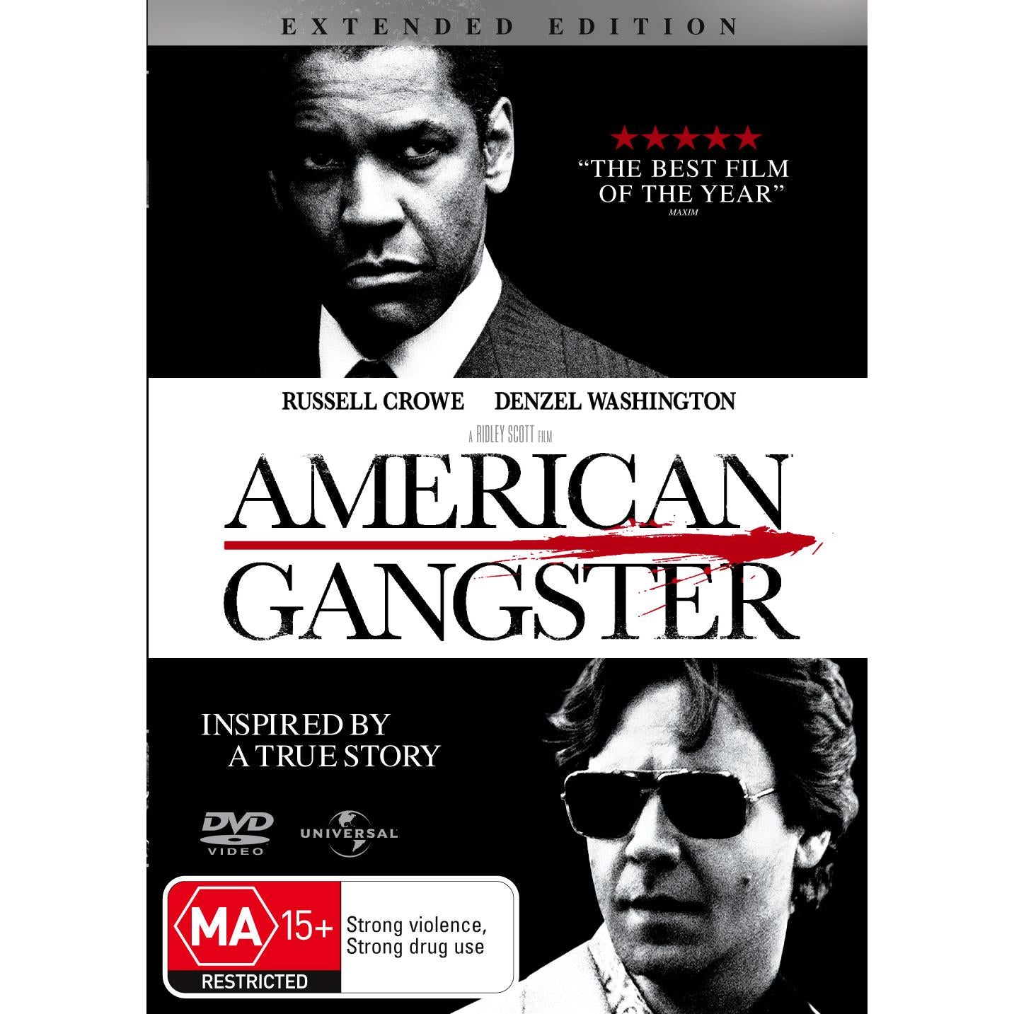 American Gangster Movie DVD - Classic Crime Drama Film with Denzel Washington - Perfect for Movie Nights & Crime Film Lovers