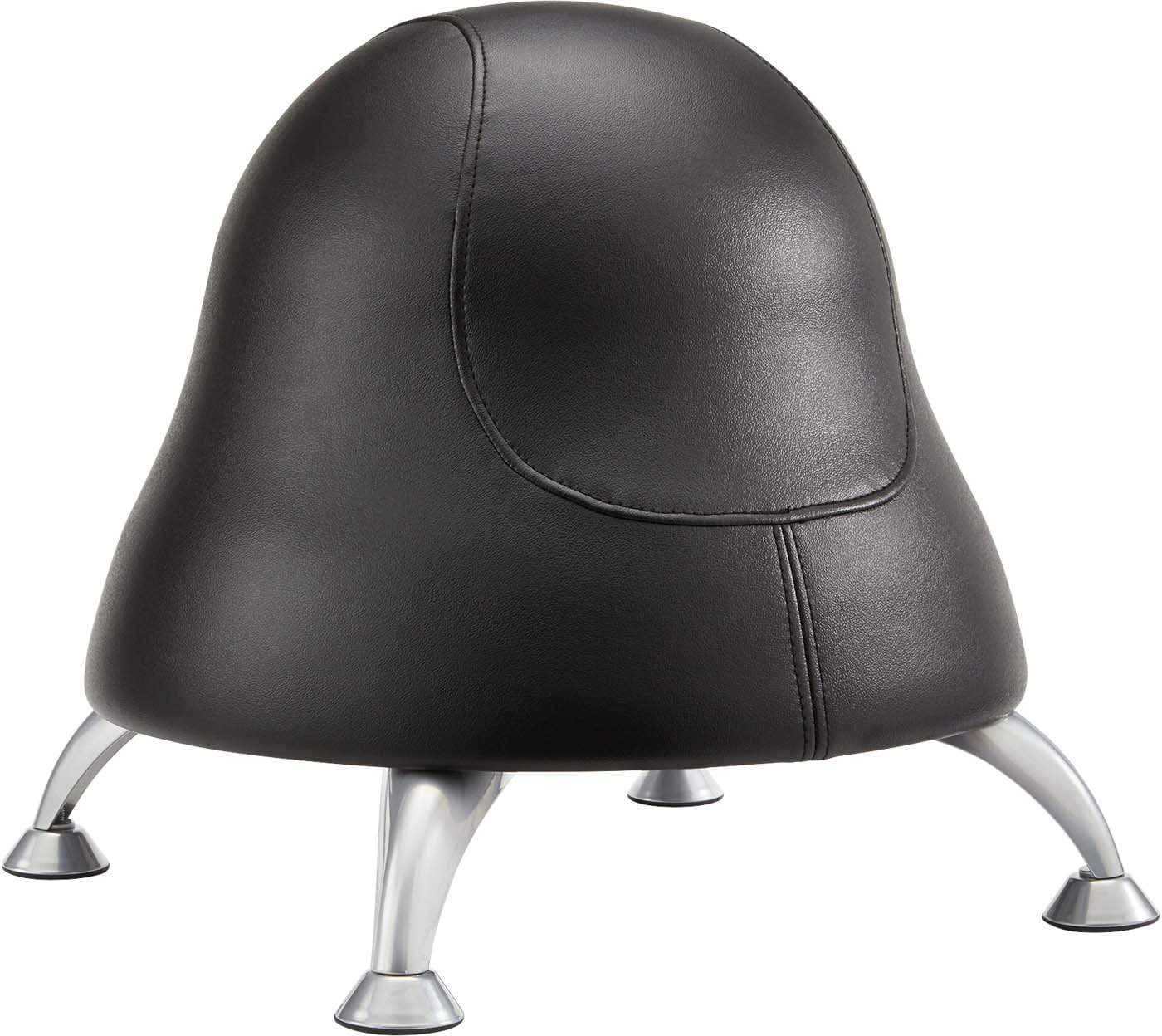 Runtz™ Ball Chair Black Vinyl - Modern Egg Chair for Living Room, Bedroom, or Office - Comfortable Lounge Seating for Relaxing and Reading [4756BV]