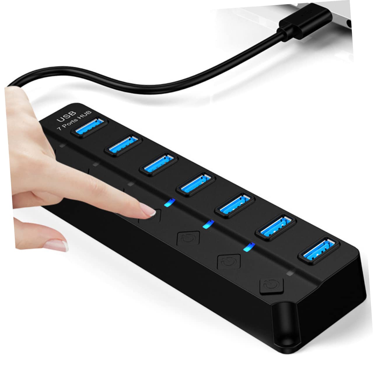 Jojofuny 3-Port USB Hub for Laptop - Multi USB Port Expander, Splitter & Adapter for PC, Mac & More - Perfect for Home Office, Gaming & Travel Accessories