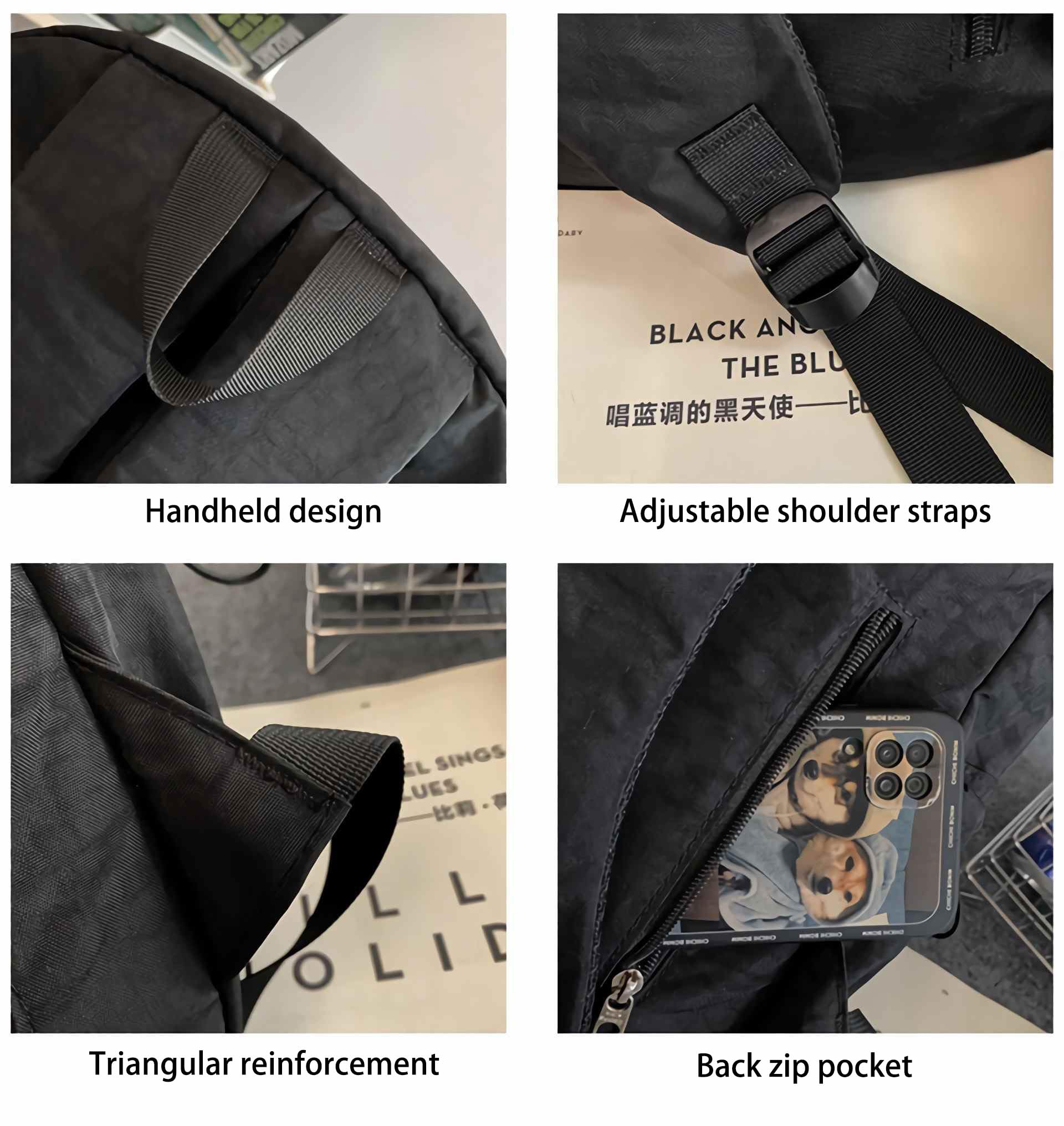 Trendy Y2K Star Backpack for Women - Kawaii Aesthetic Canvas Bookbag, Preppy Grunge Emo Style School Bag | Perfect for College, Travel & Everyday Use