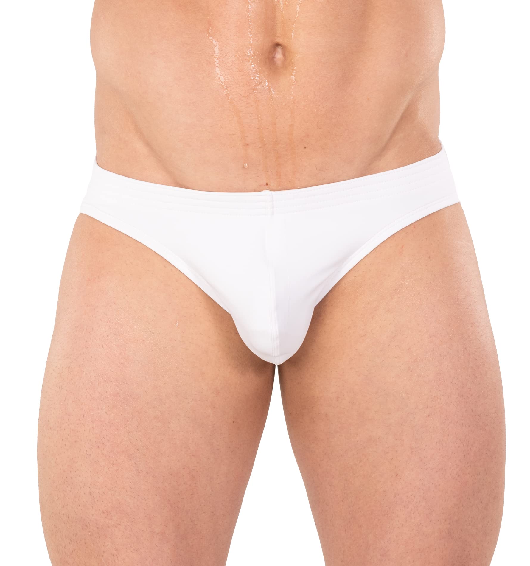 Gary Majdell Sport Men's Solid Contour Pouch Bikini Swimsuit - Comfortable Swimwear for Beach, Pool & Water Sports