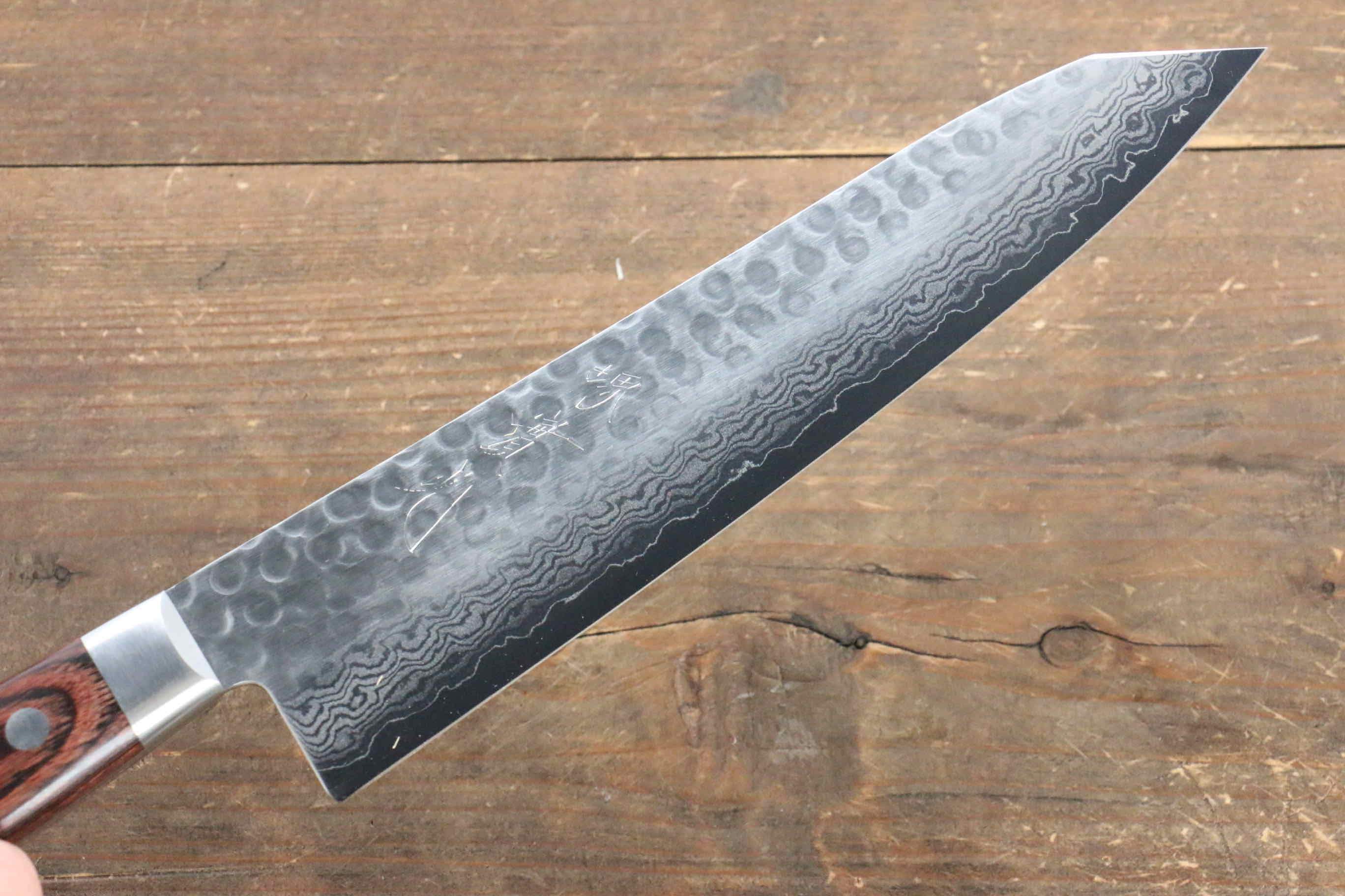 Premium Jikko VG10 17-Layer Kiritsuke Gyuto Japanese Chef Knife - 200mm Mahogany Handle - Perfect for Sushi, Sashimi & Precision Vegetable Cutting