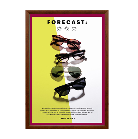 10x12 Designer Wood Snap Frames with 1