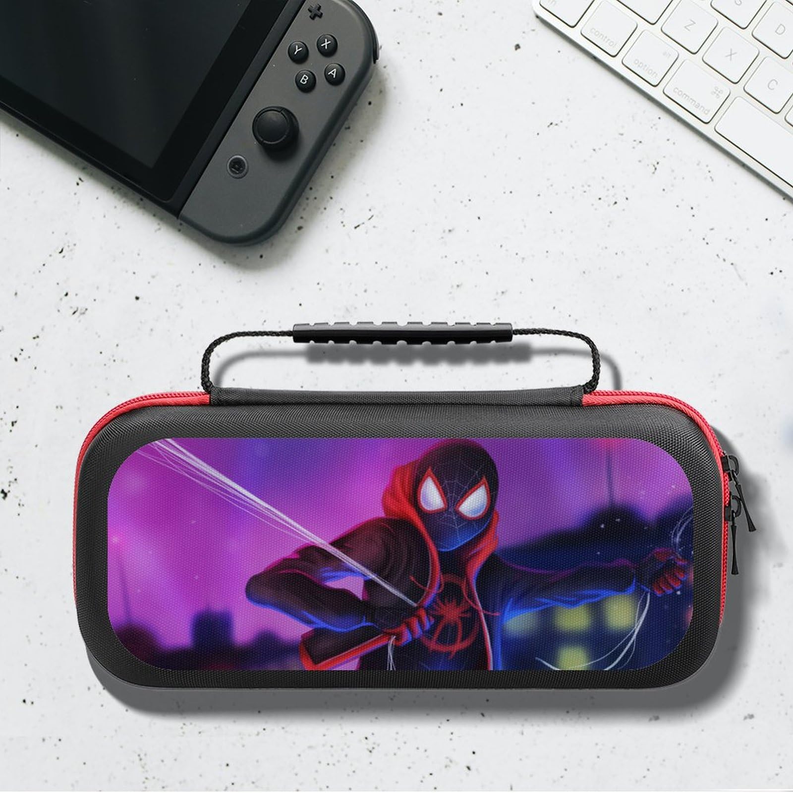 Premium Nintendo Switch OLED Case - Durable Travel Carrying Case Compatible with Switch & Switch OLED - Extra Storage Space for Accessories - Perfect for Gaming on the Go, Travel Protection & Home Storage (Style19)