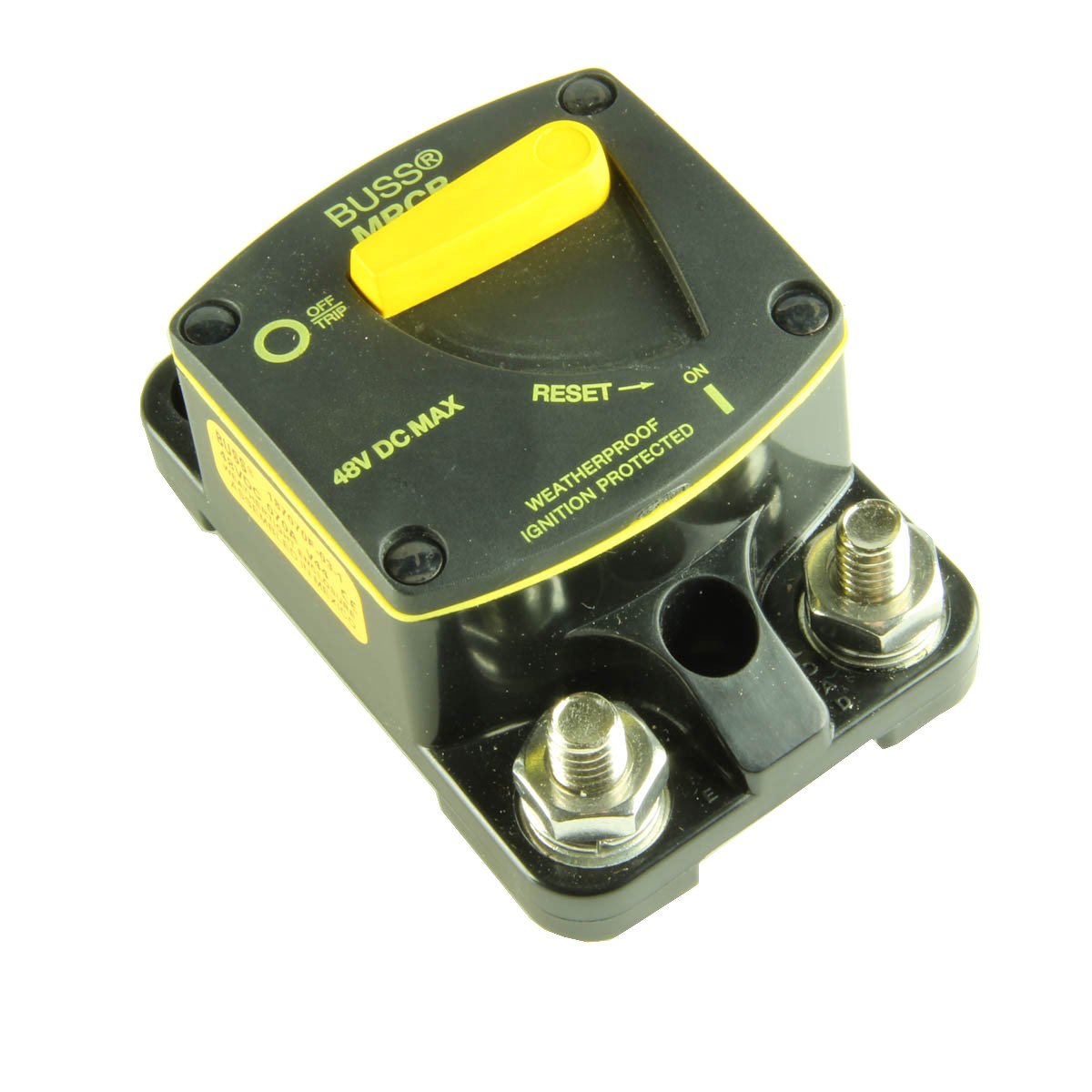 50 Amp Corrosive-Environment Surface-Mount Circuit Breakers (1-Pack) - Ideal for Marine, RV, and Industrial Electrical Systems