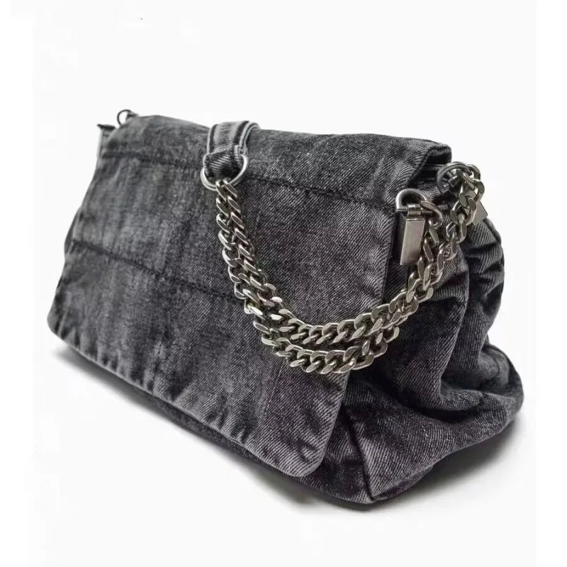 Luxury Designer Denim Shoulder Bag for Women - Fashion Tote & Top Handle Handbag for Party, Evening, Casual & Summer Use | Perfect for Work, Travel & Daily Outfits