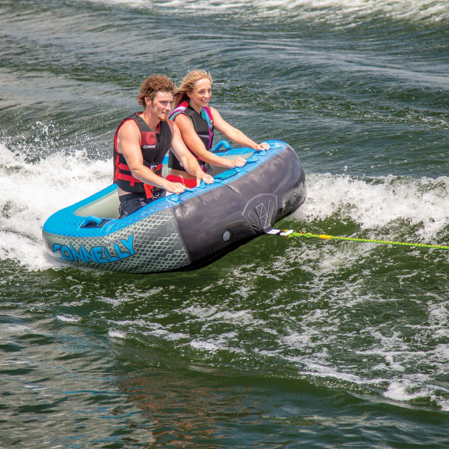 Connelly Viper 2 Towable Tube - 2 Person Inflatable Water Tube for Boating & Lake Fun | High-Speed Towing, Durable Design for Summer Water Sports