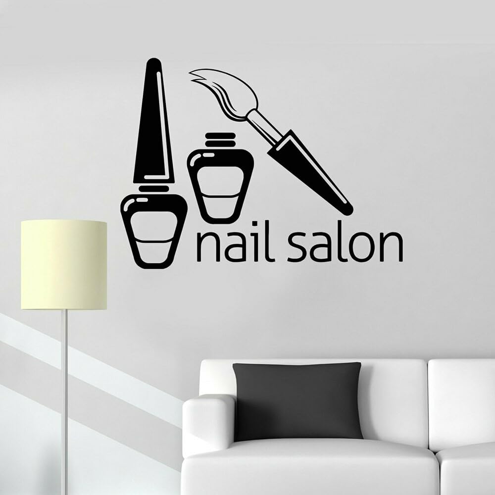 Vinyl Sticker Decals for Nail Salon & Beauty Room Decor - Self-Adhesive Wall Art for Women & Girls - Perfect for Salon Walls, Bedrooms, and DIY Home Decor