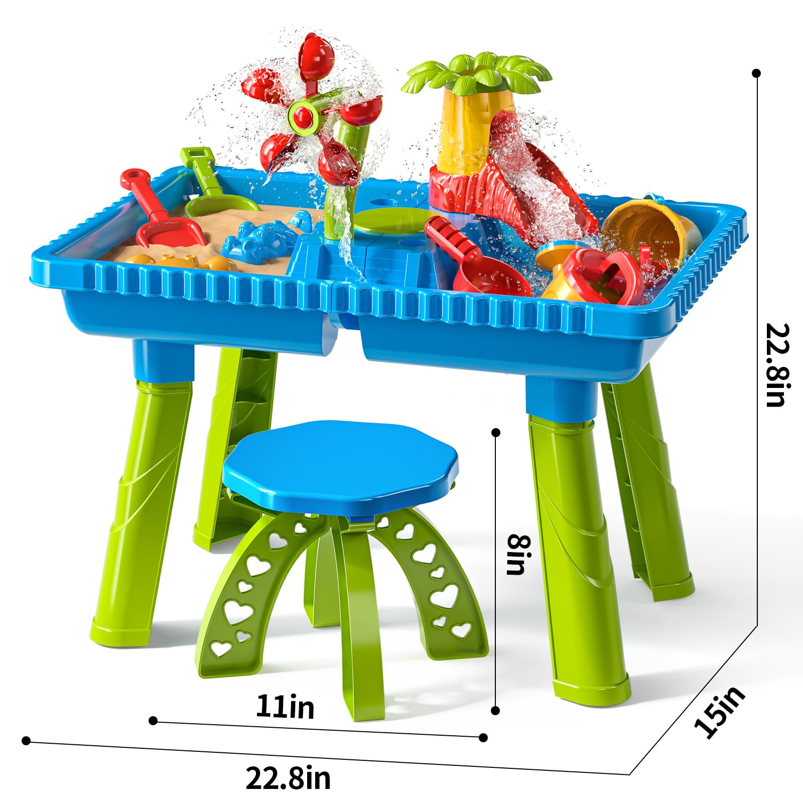 **Best Kids Sand and Water Table Toys for Toddlers 3-8 Years | Sensory Play Table for Ages 3-5 | Outdoor Beach Toy for Boys & Girls 3-7 | Perfect Birthday Gift | Great for Backyard, Beach, and Summer Play**