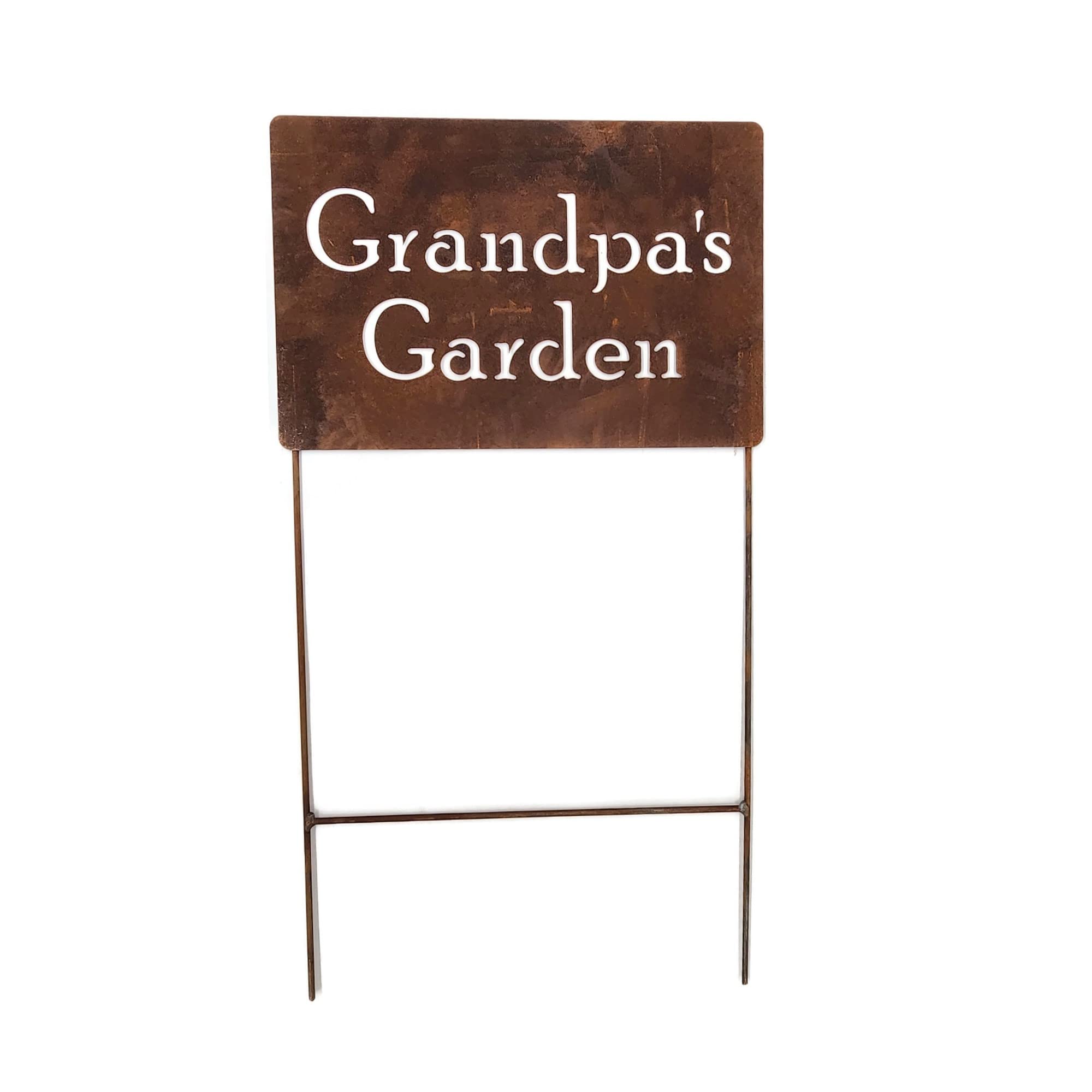 Personalized Family Name Garden Stake - 20 to 33 Inches Tall (Grandpa's Garden Sign, XL 33