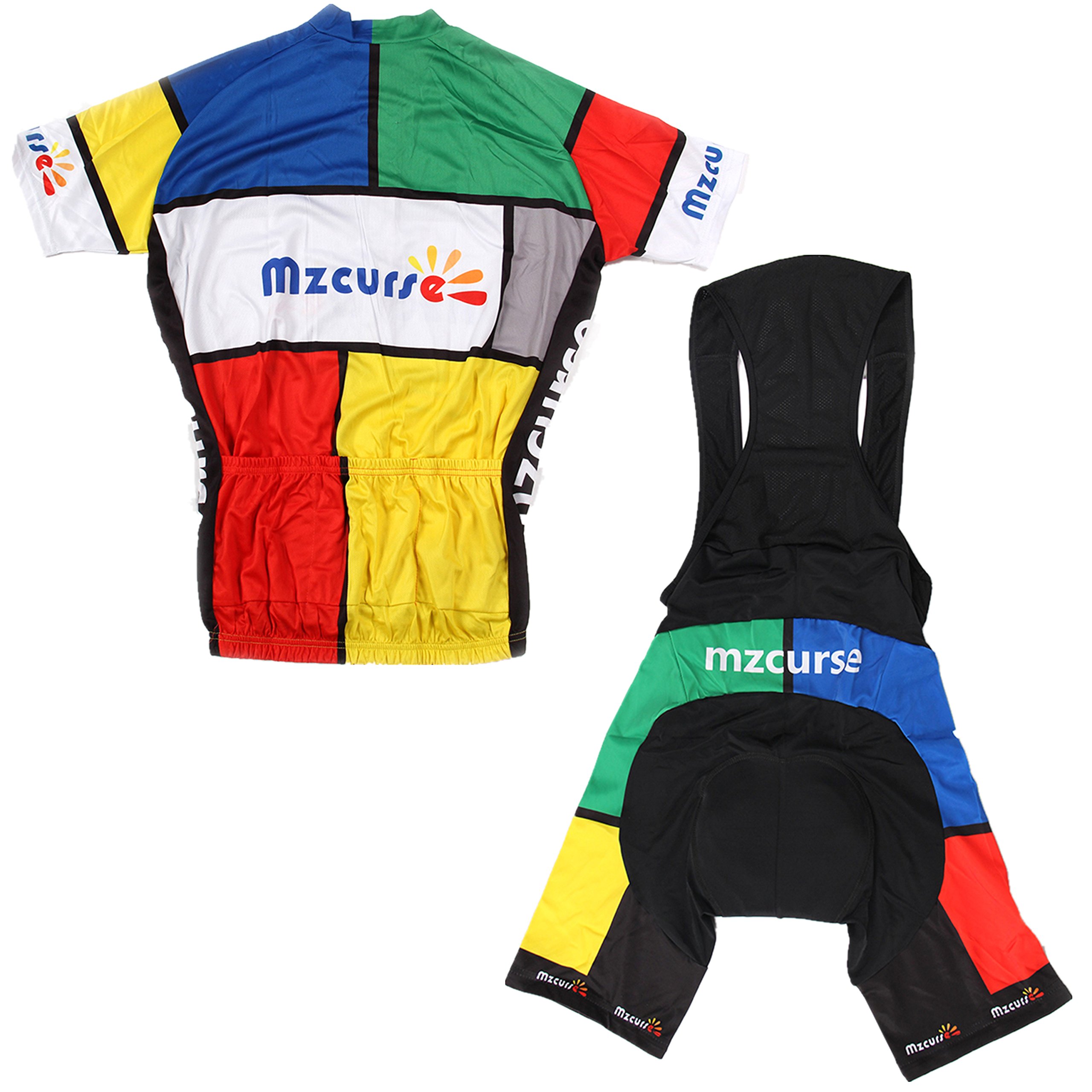 Men's Cycling Jersey & Shorts Set - Breathable Moisture-Wicking Bike Shirt & Padded Cycling Shorts for Road Mountain Biking | Comfortable Workout Gear for Cycling Enthusiasts