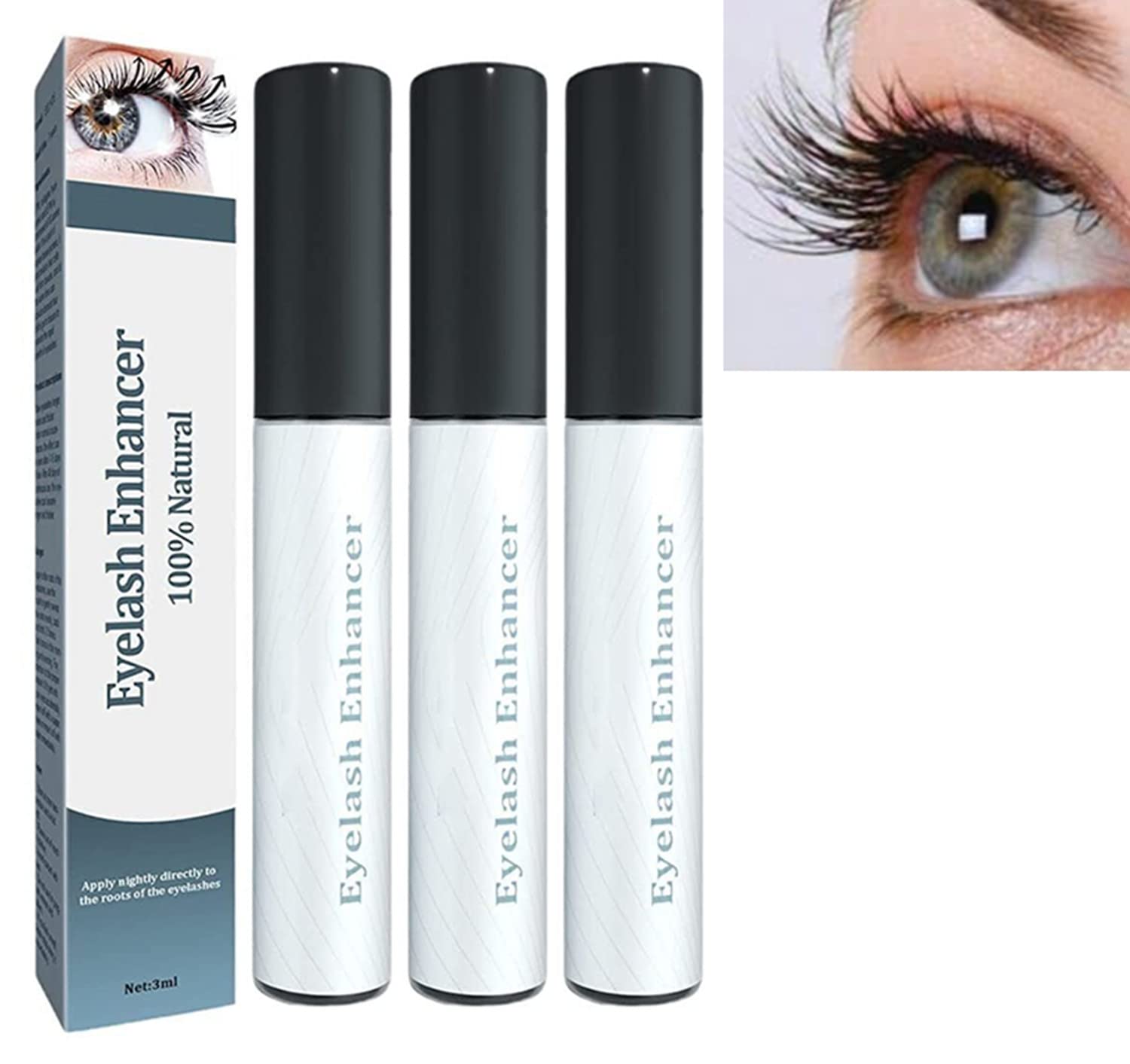 3PCS Lashiology Eyelash Growth Serum - Natural Lash Enhancer for Longer, Thicker Lashes & Brows | Vegan, Cruelty-Free Formula | Perfect for Daily Use, Special Occasions & Lash Recovery After Extensions