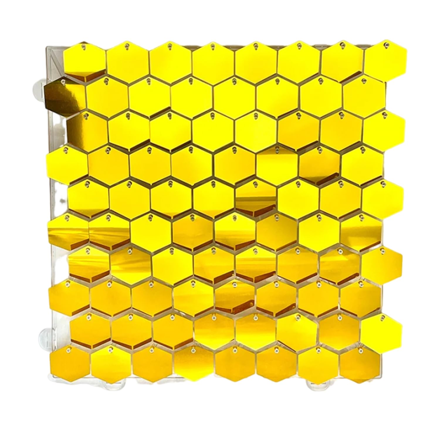 24-Piece Hexagon Sequin Wall Panels - Gold Shimmer Photo Backdrop for Birthday, Wedding, Anniversary & Bridal Shower Decor | Glitter Party Background for Events, Photography & Social Media Posts