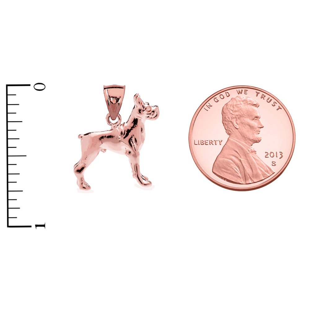 14k Rose Gold Boxer Charm Necklace for Men - Perfect Gift for Him