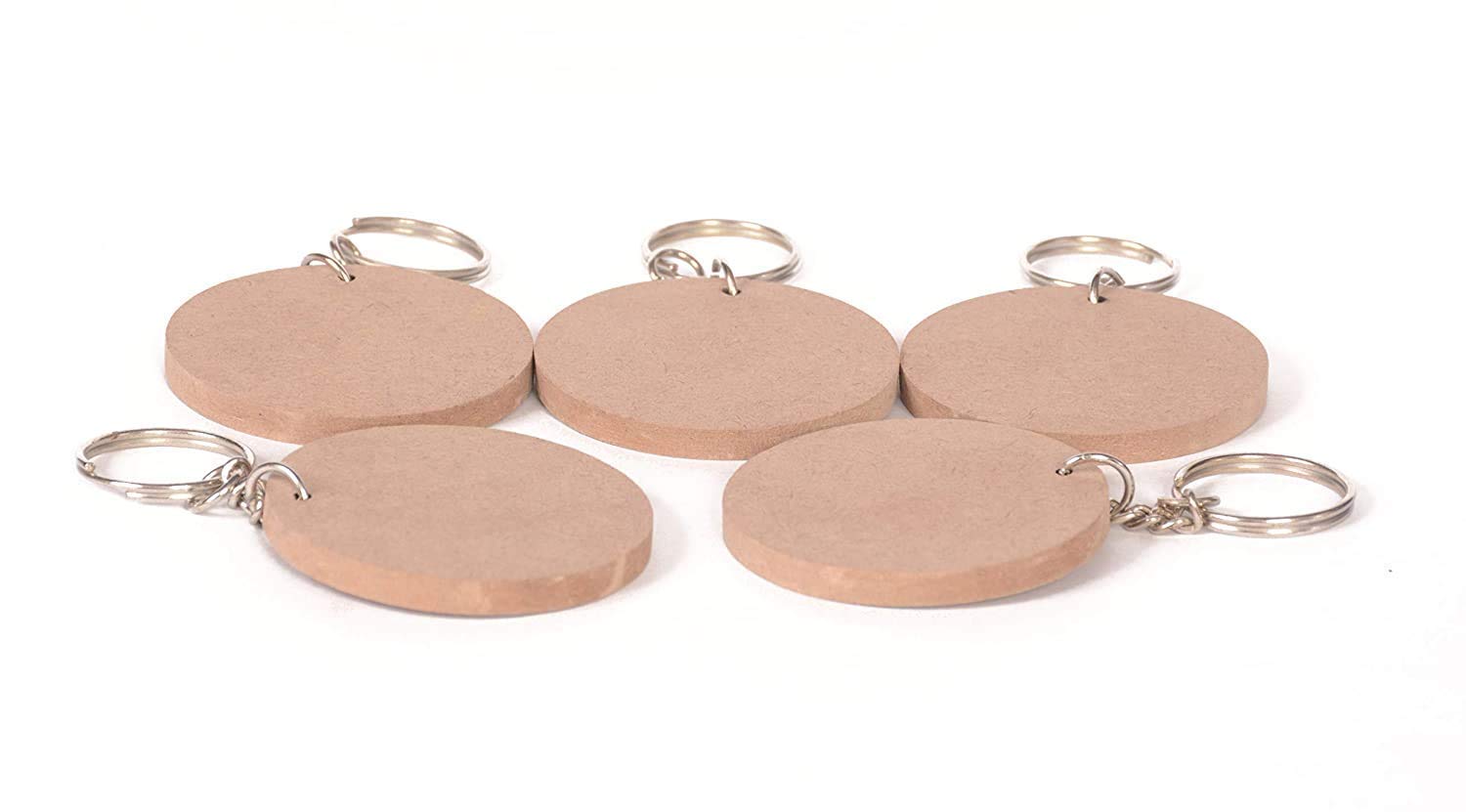 Myenal 20-Piece MDF Plain Multi-Shaped Wooden Keychains for Painting & DIY Crafts - Perfect for Art Projects, Gift Making & Home Decor