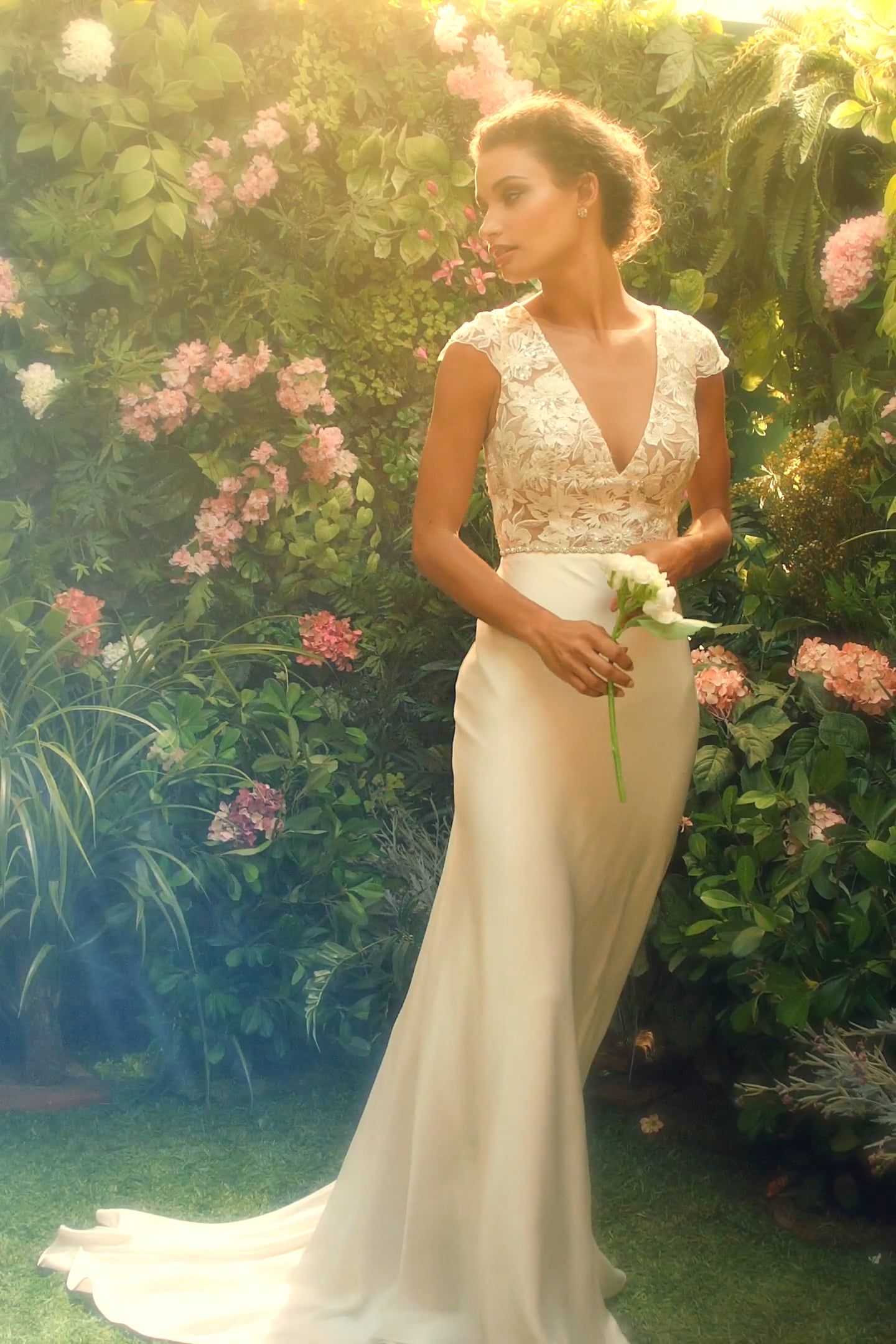 BHLDN Jenny Yoo Ambrose Wedding Gown - Elegant Lace Bridal Dress for Church Ceremonies & Beach Weddings