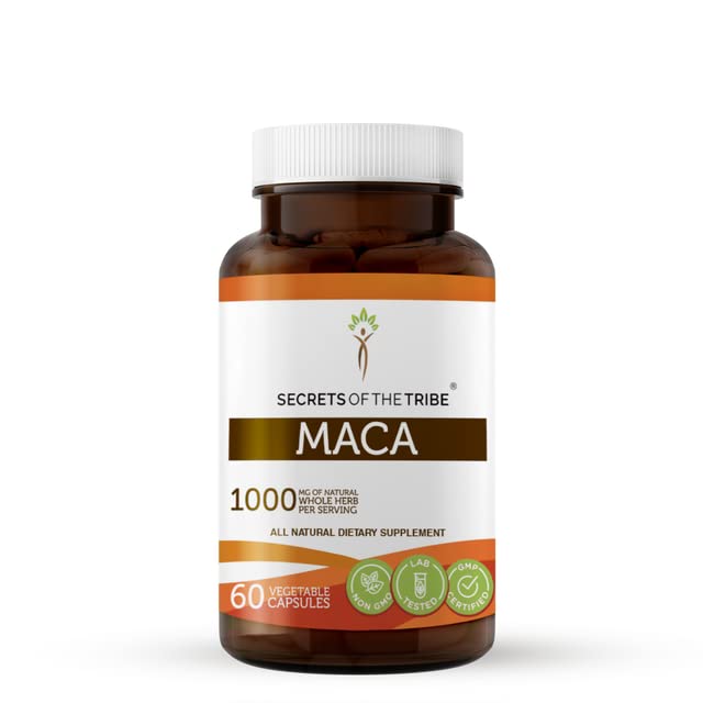 Organic Maca Root Capsules 60 Count - Vegan, Gluten-Free & Non-GMO - Peruvian Maca (Lepidium Meyenii) for Energy, Stamina & Hormonal Balance - Perfect for Athletes, Busy Professionals & Natural Wellness Support