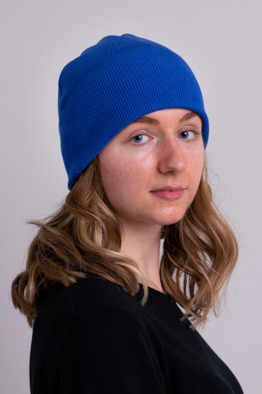 Cozy Knit Beanie for Men & Women - Soft Bamboo Cotton Blend, Cobalt Blue - Perfect for Winter, Outdoor Activities & Casual Wear