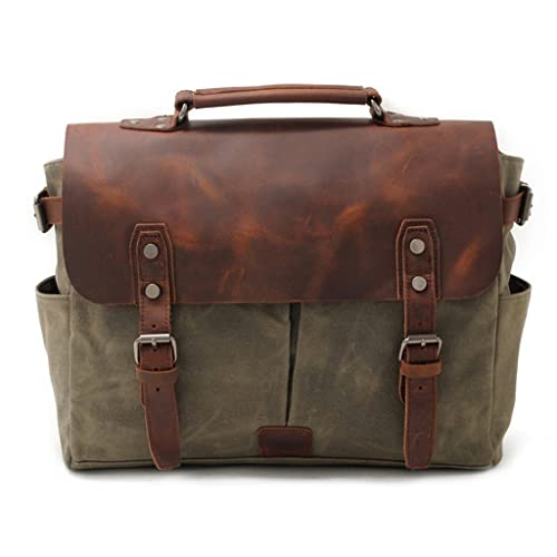 Vintage Retro Batik Canvas Camera Bag - Waterproof Casual Travel Shoulder Messenger Bag for DSLR & Photographic Equipment (Green, One Size) - Perfect for Outdoor Photography, Travel & Daily Commute