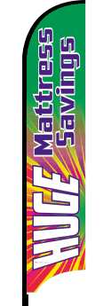 Feather Flag Banner - Large Outdoor Advertising Flag for Mattress Sales & Promotions | Perfect for Retail Stores, Car Dealerships & Grand Openings